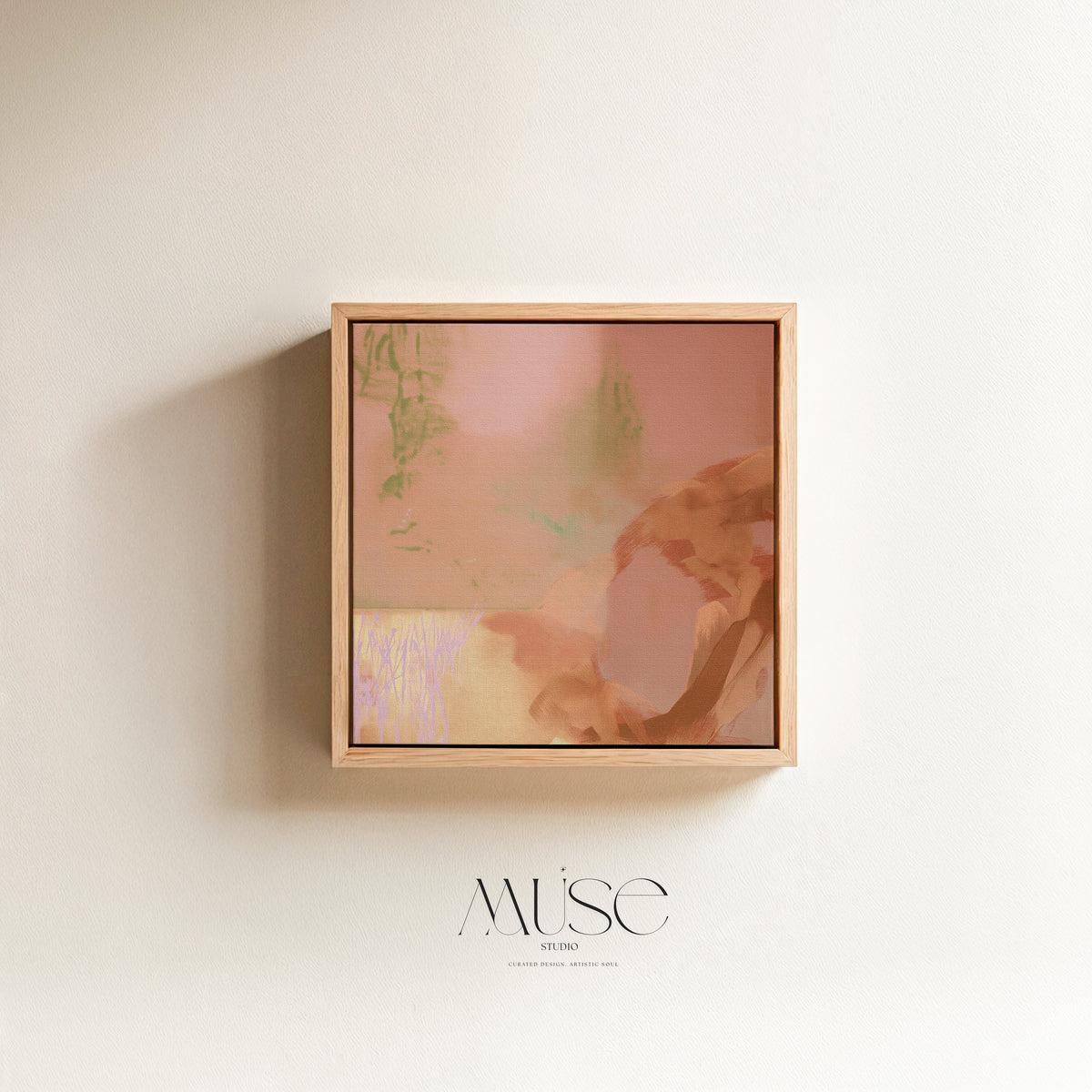 Warm Neutral Abstract Wall Art in Terracotta & Sage | Gilded Dusk No. 1130