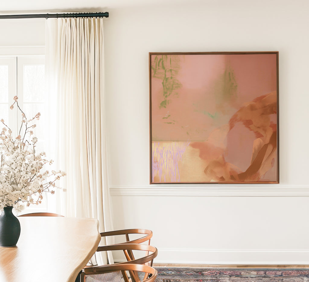 Warm Neutral Abstract Wall Art in Terracotta & Sage | Gilded Dusk No. 1130
