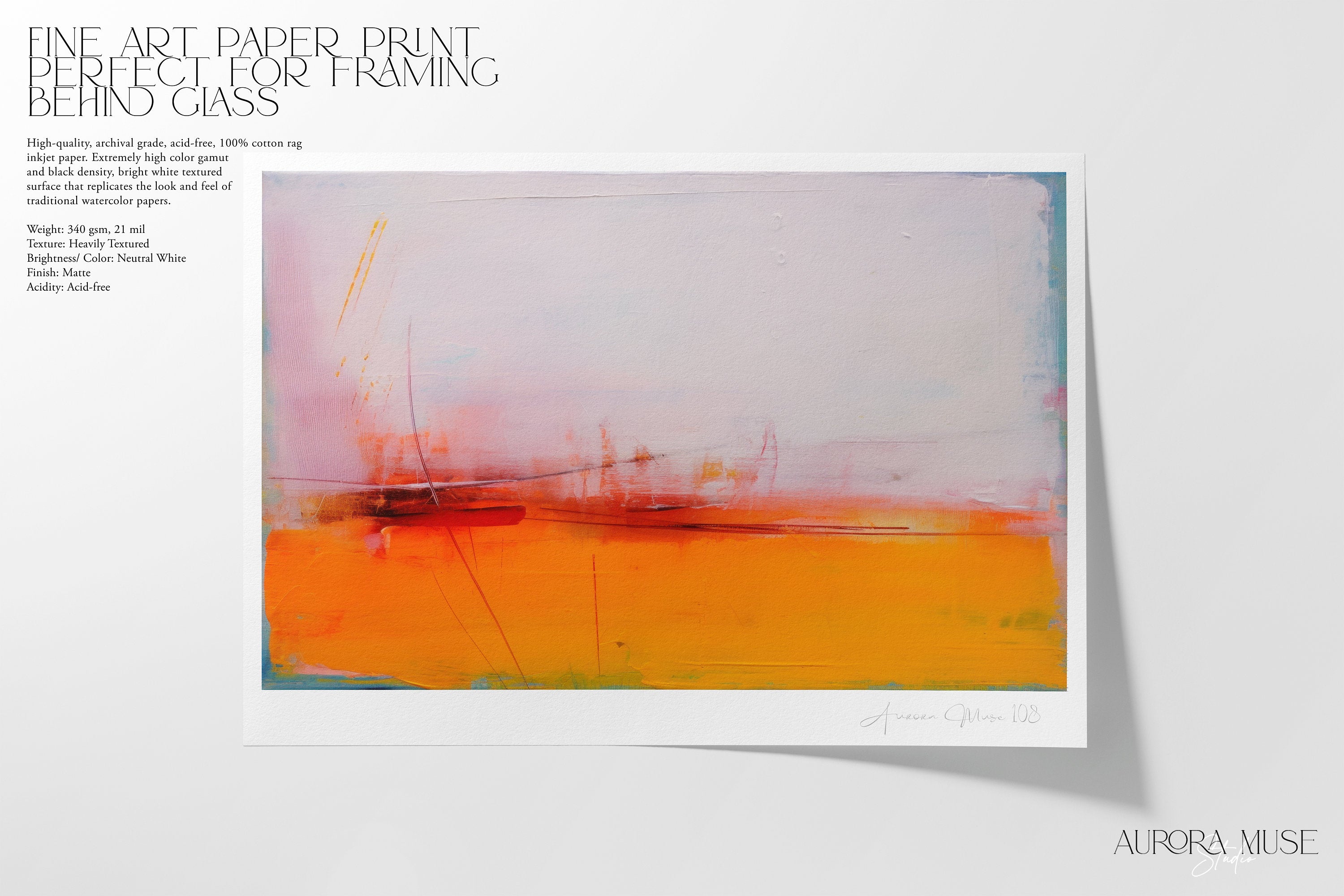 Pink and Orange Abstract Art - Maximalist Modern Wall Art Prints on Large Boho Canvas, Trendy Aesthetic Colorful Art | Aurora Muse 108