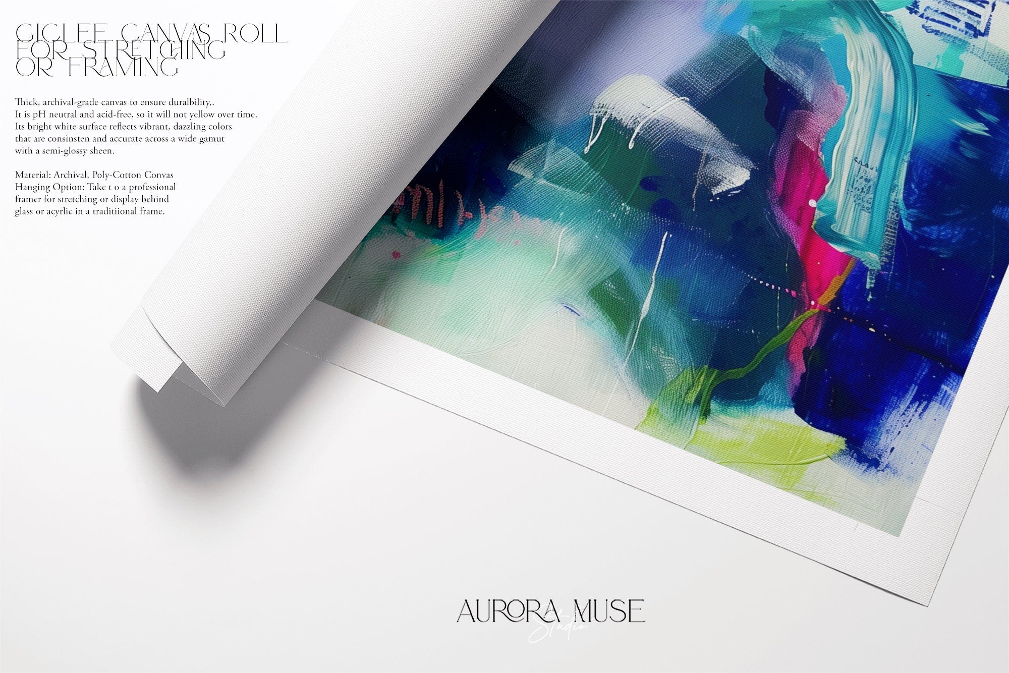 Modern Abstract Canvas Prints - Large Framed Wall Art Decor - Bright Cheerful Colorful Canvas Art for Home & Office Decor | Aurora Muse 248