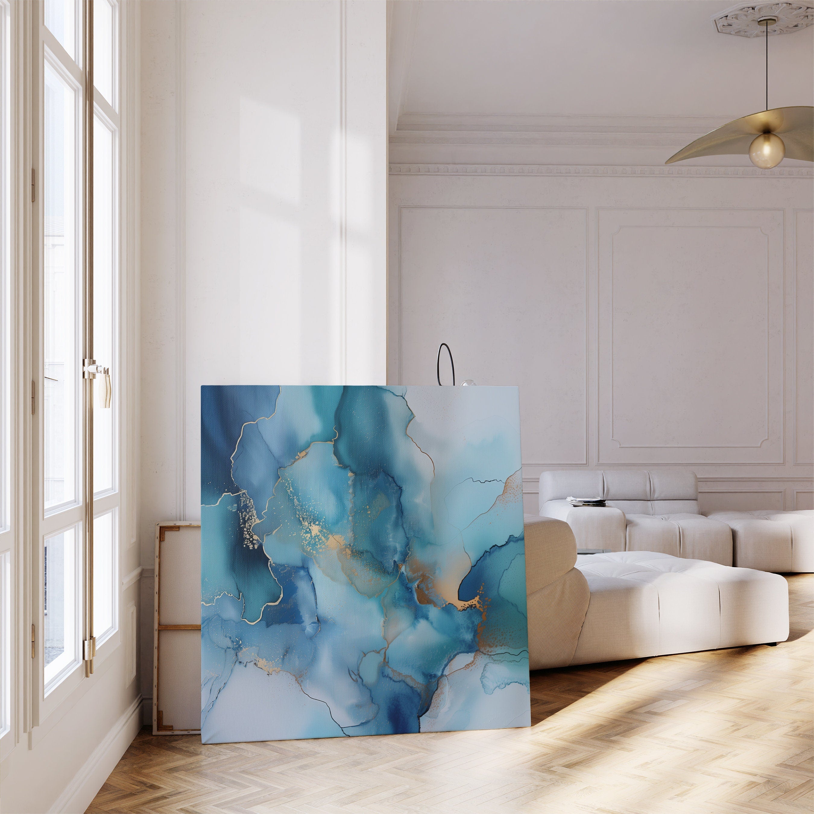 Large Abstract painting, colorful canvas, large abstract print blue painting, canvas painting, large art print, home gift | Aurora Muse 279