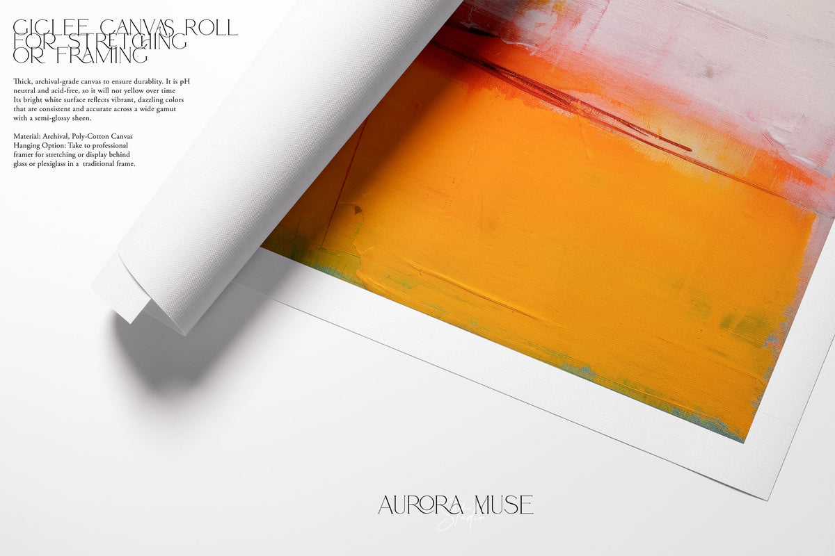 Pink and Orange Abstract Art - Maximalist Modern Wall Art Prints on Large Boho Canvas, Trendy Aesthetic Colorful Art | Aurora Muse 108