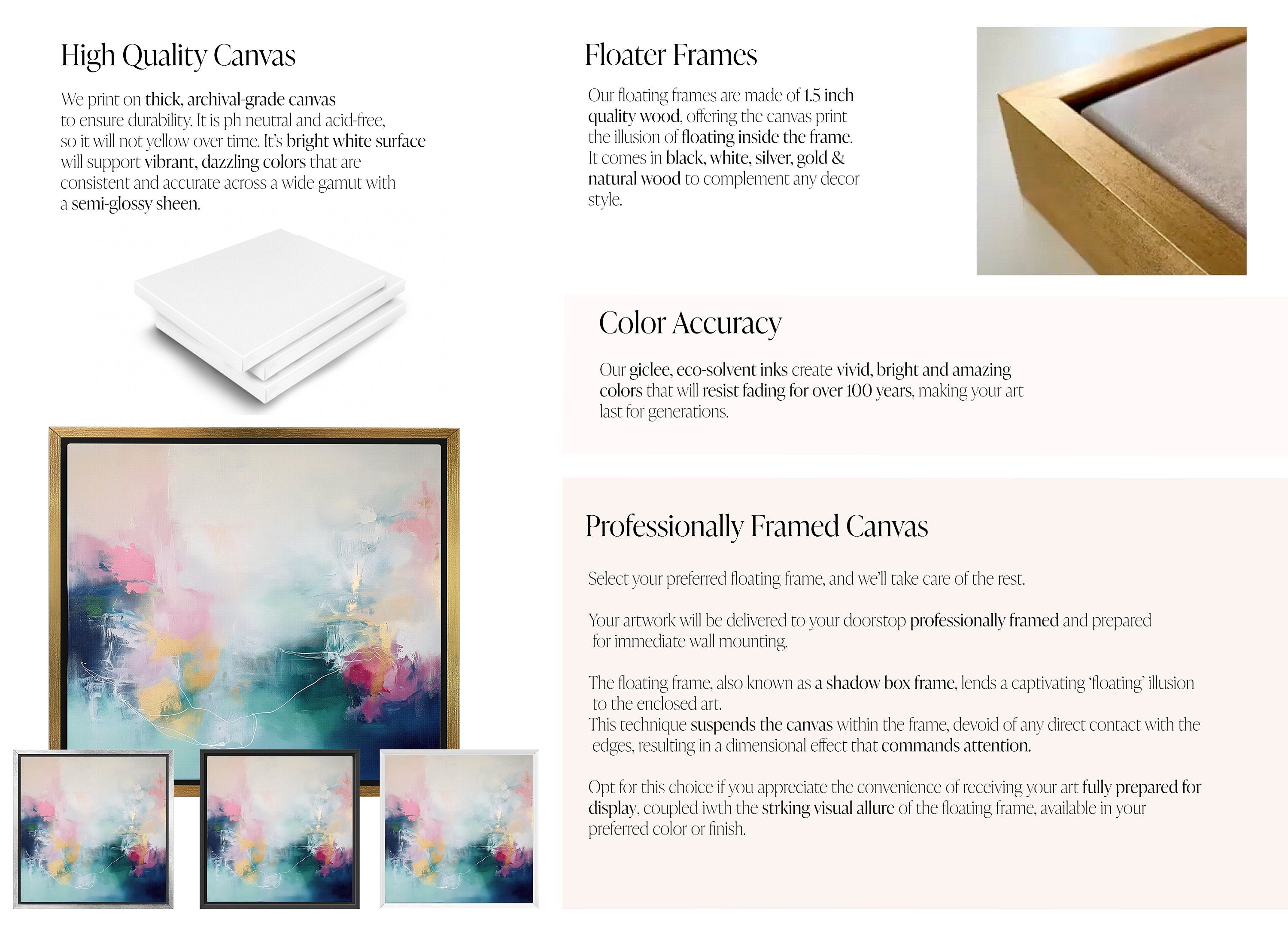 Framed Vertical Canvas Wall Art · Color Pop Preppy Soft Decor · by Muse Studio Sunlit Bloom · 505