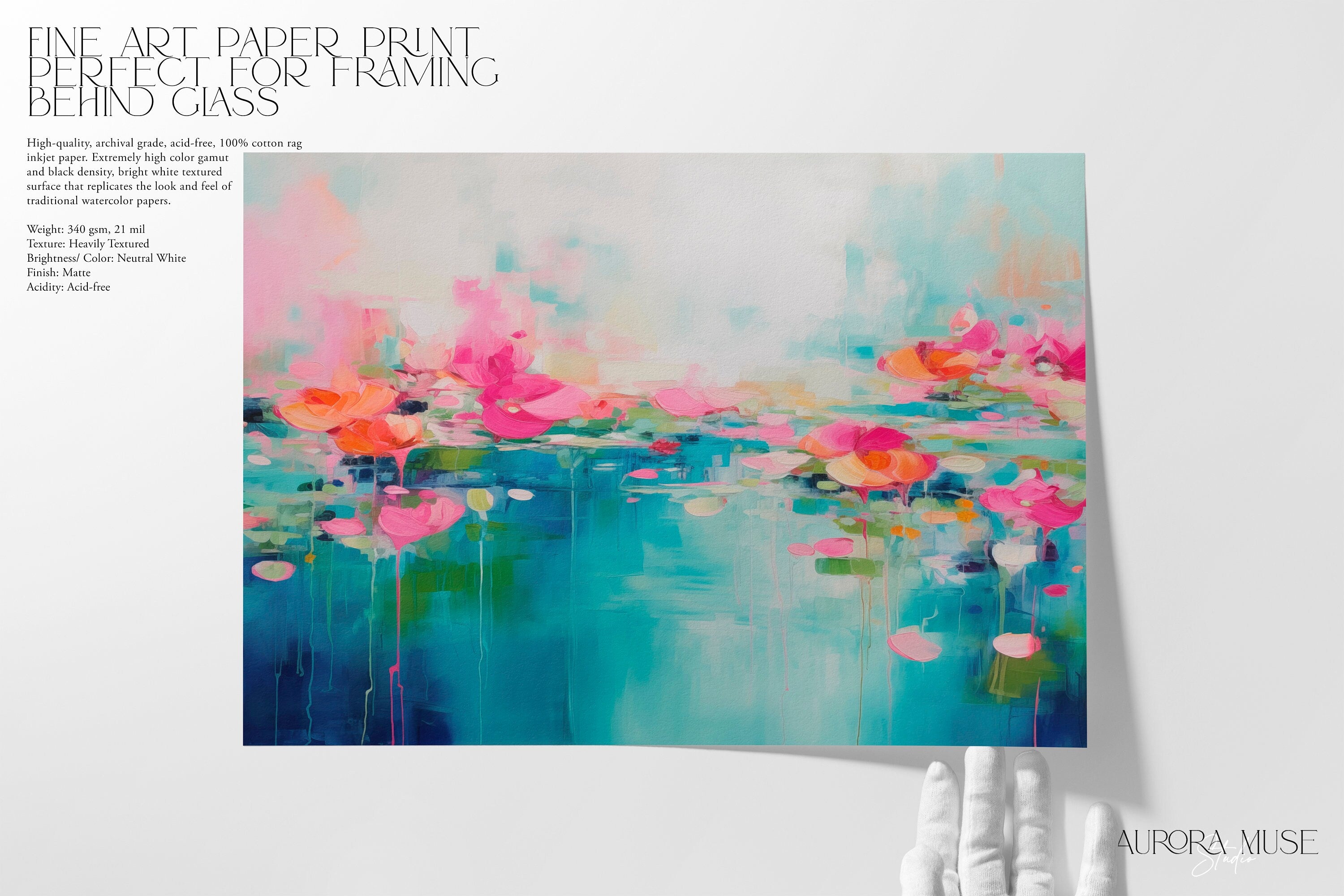 Framed Wall Art | Abstract Painting | Colorful Giclee Canvas Print | Large art Print, Gift for the Home, Pink Art | 001