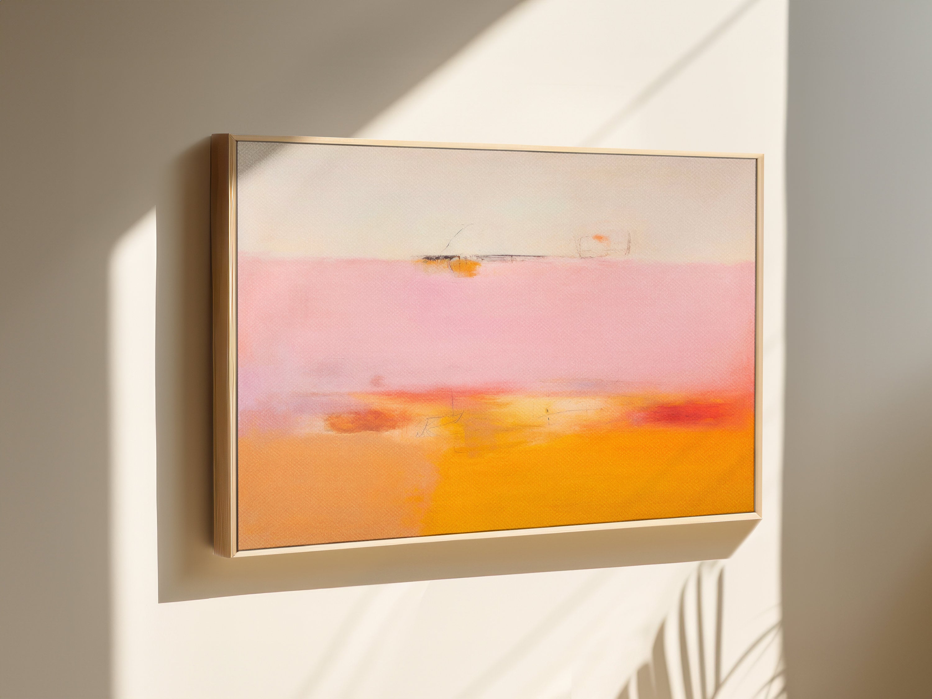 Large Abstract painting, colorful canvas, large abstract print, horizontal painting, pink canvas painting, large art print | Aurora Muse 068