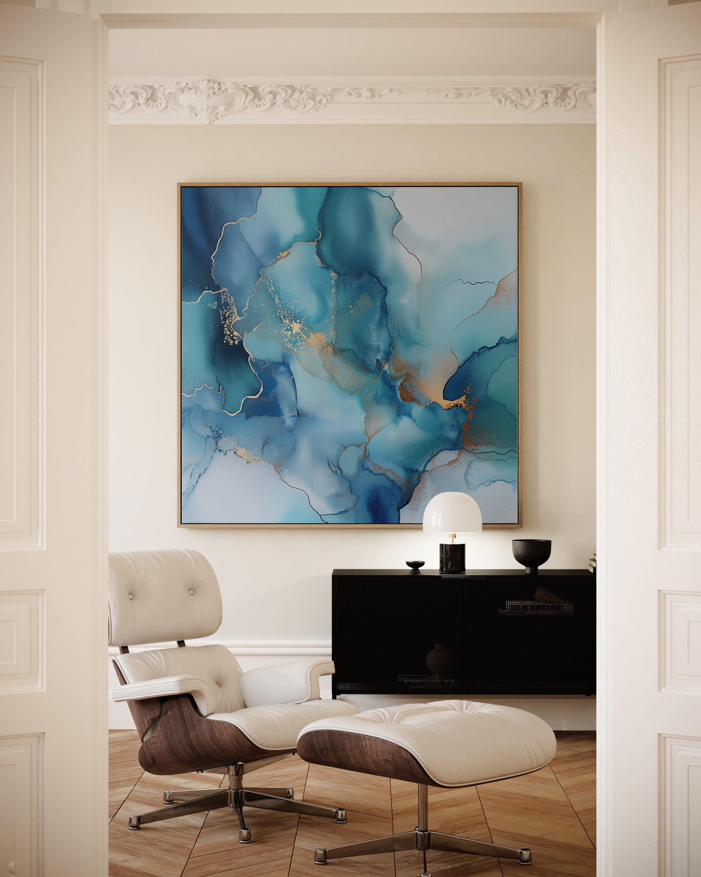 Large Abstract painting, colorful canvas, large abstract print blue painting, canvas painting, large art print, home gift | Aurora Muse 279