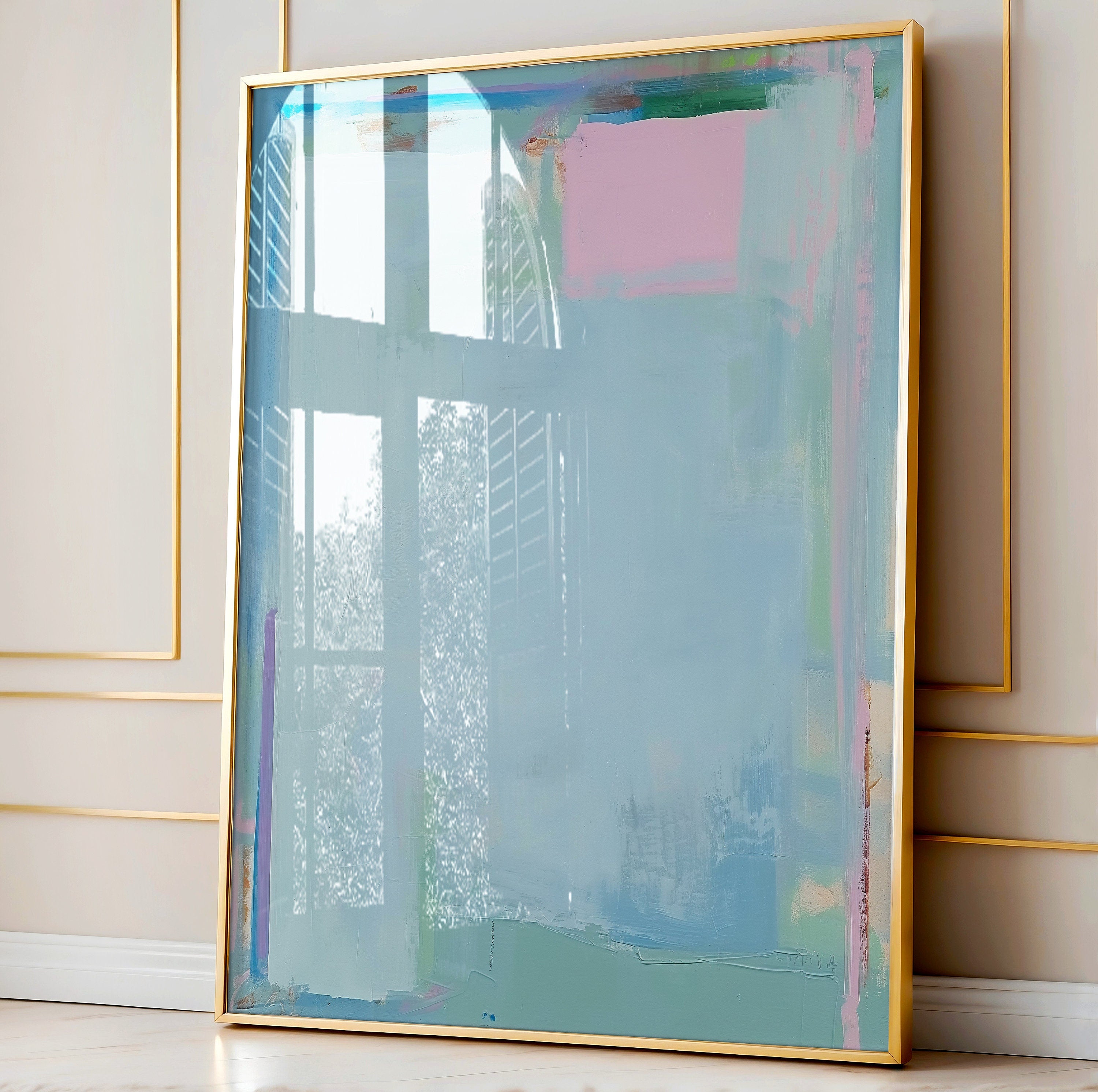 Large Abstract painting, colorful canvas, large abstract print, vertical painting, canvas painting, large art print, gift | Aurora Muse 281