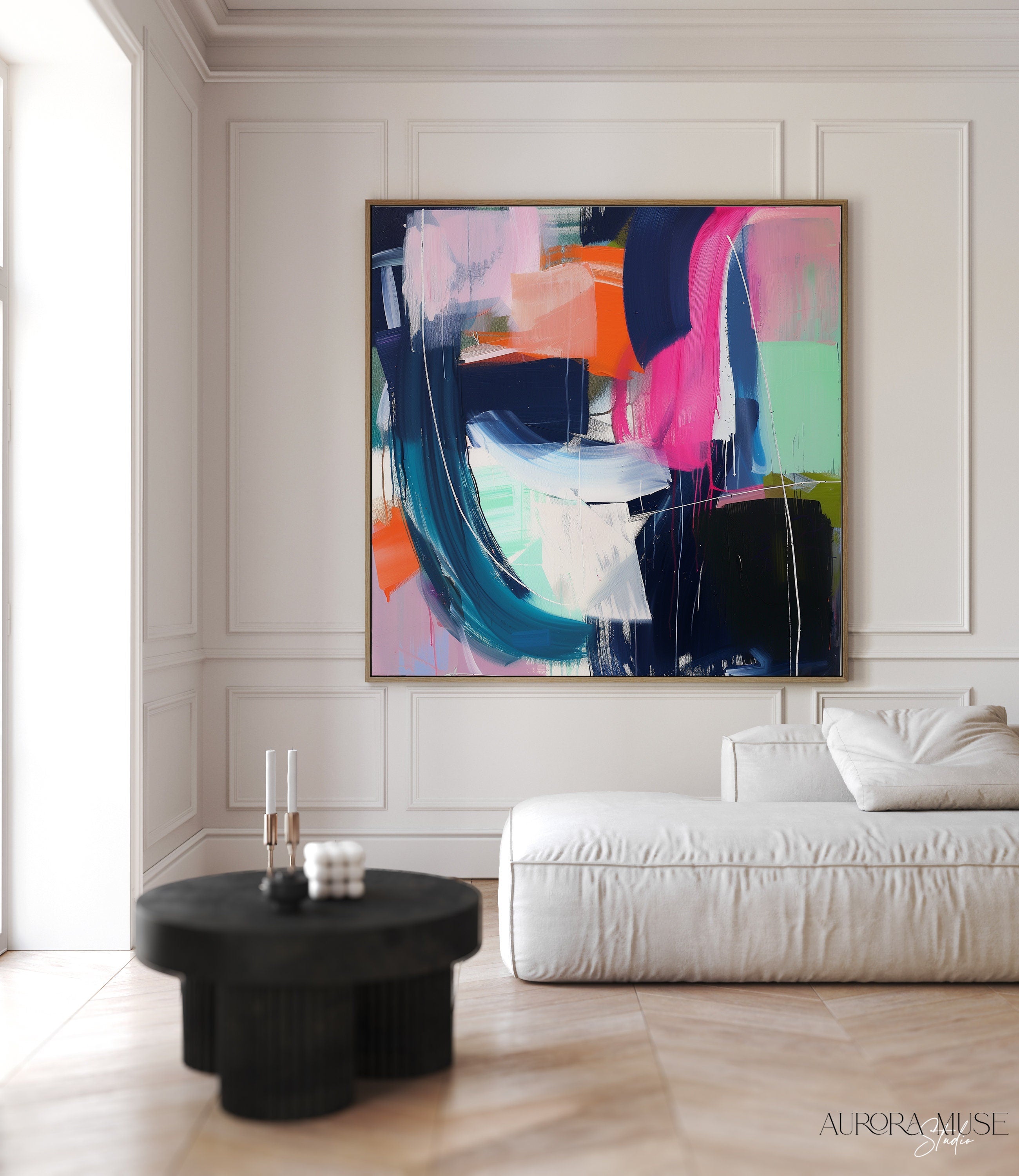 Colorful Abstract Canvas Art, Bold Wall Print, Contemporary Living Room Decor, Unique Home Art, Bright Statement Piece| 333
