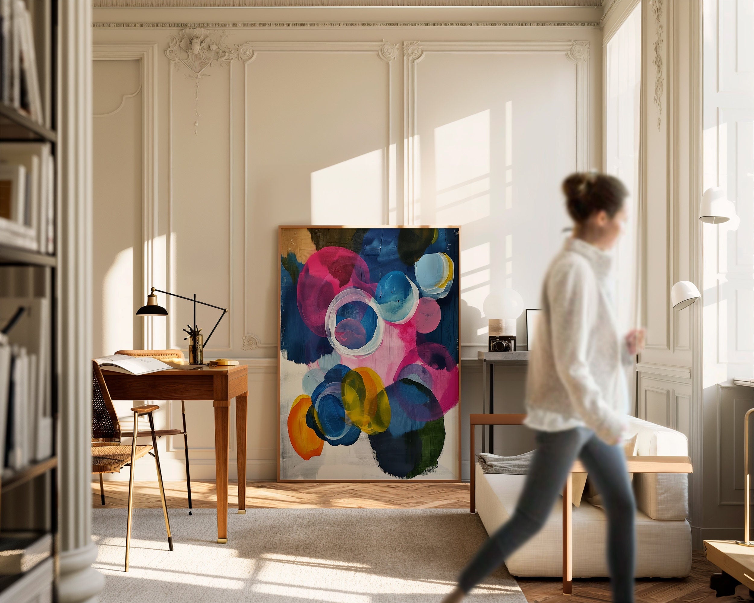 Vertical Canvas Wall Art Bold Pink Blue Yellow Abstract Painting Color Pop Dopamine Decor for Living Room Office or Gallery Walls 326 Wall art prints, abstract painting, colorful wall art, living room decor, modern art, canvas wall art, abstract wall art, modern wall art, abstract print, living room art, home wall decor, statement artwork, abstract canvas print, vibrant art, bold color wall art, large modern painting, art for designers, artistic wall decor, unique home accent