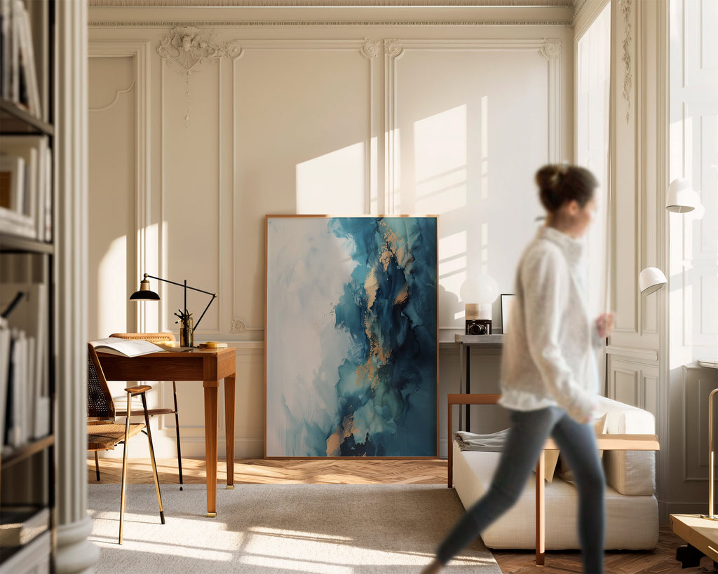 Wall Art · Blue Wall Art · Abstract Art Print · Minimalist Wall Art · Indigo Art · Maximalist Decor · Sky Wall Art · Night Sky Print | 331