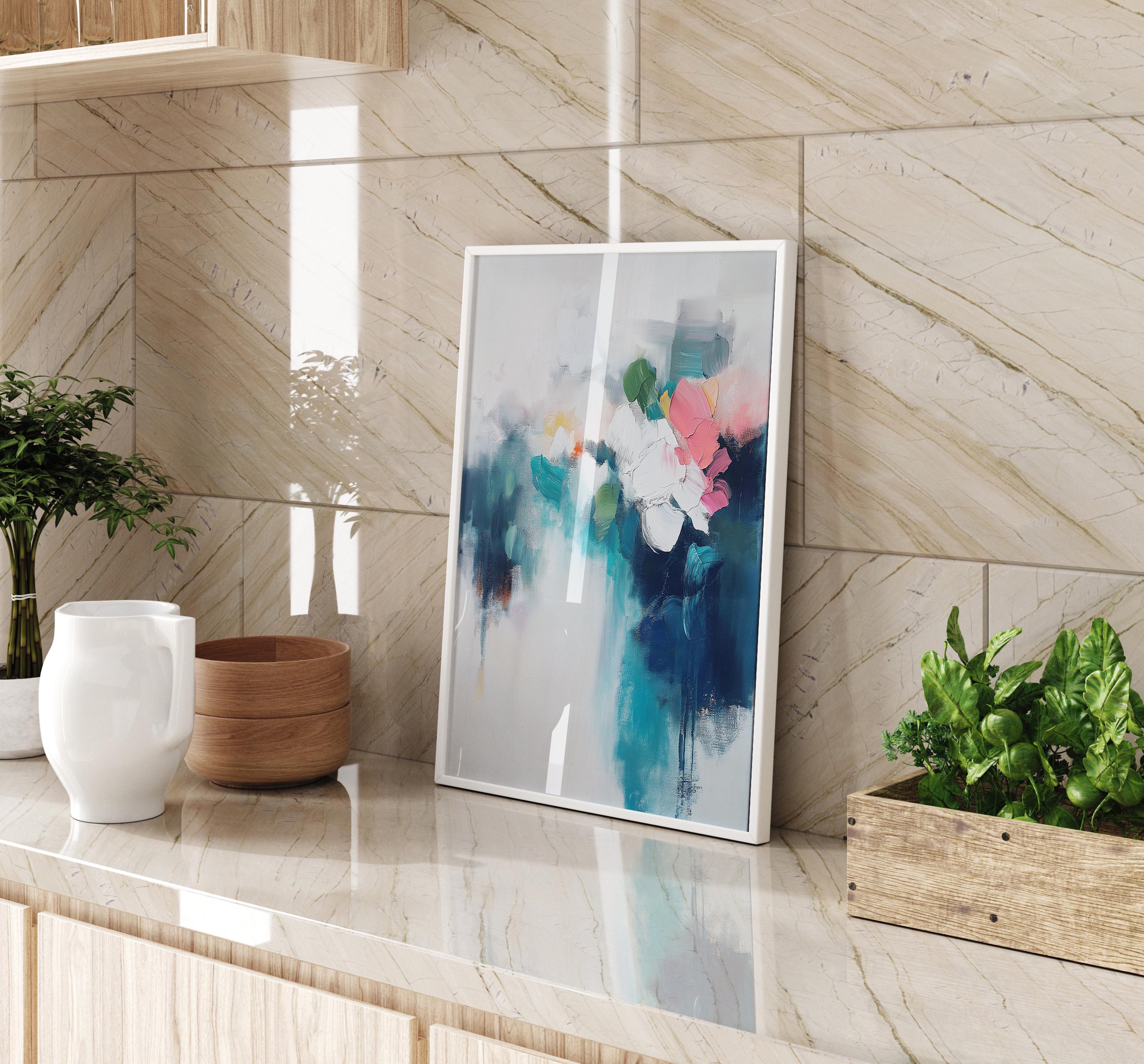 Framed Wall Art | Abstract Painting | Colorful Giclee Canvas Print | Oversized Art Print | Scandinavian Home Decor | 377