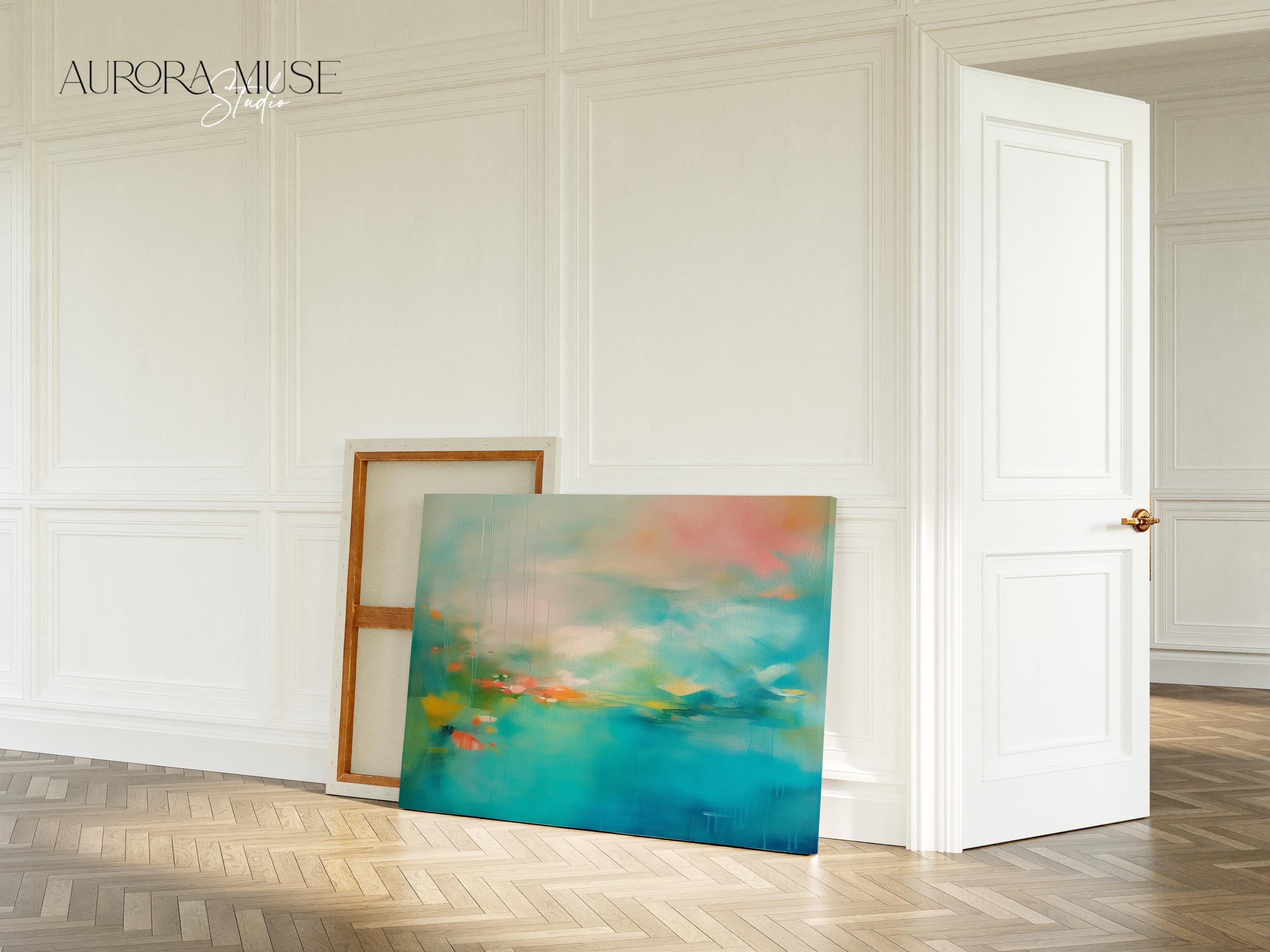 Canvas Wall Art Print, Neutral Framed Art, Giclée, Large, Horizontal, Living Room Decor, Minimalist, Zen, Bedroom, Over the Bed | 365
