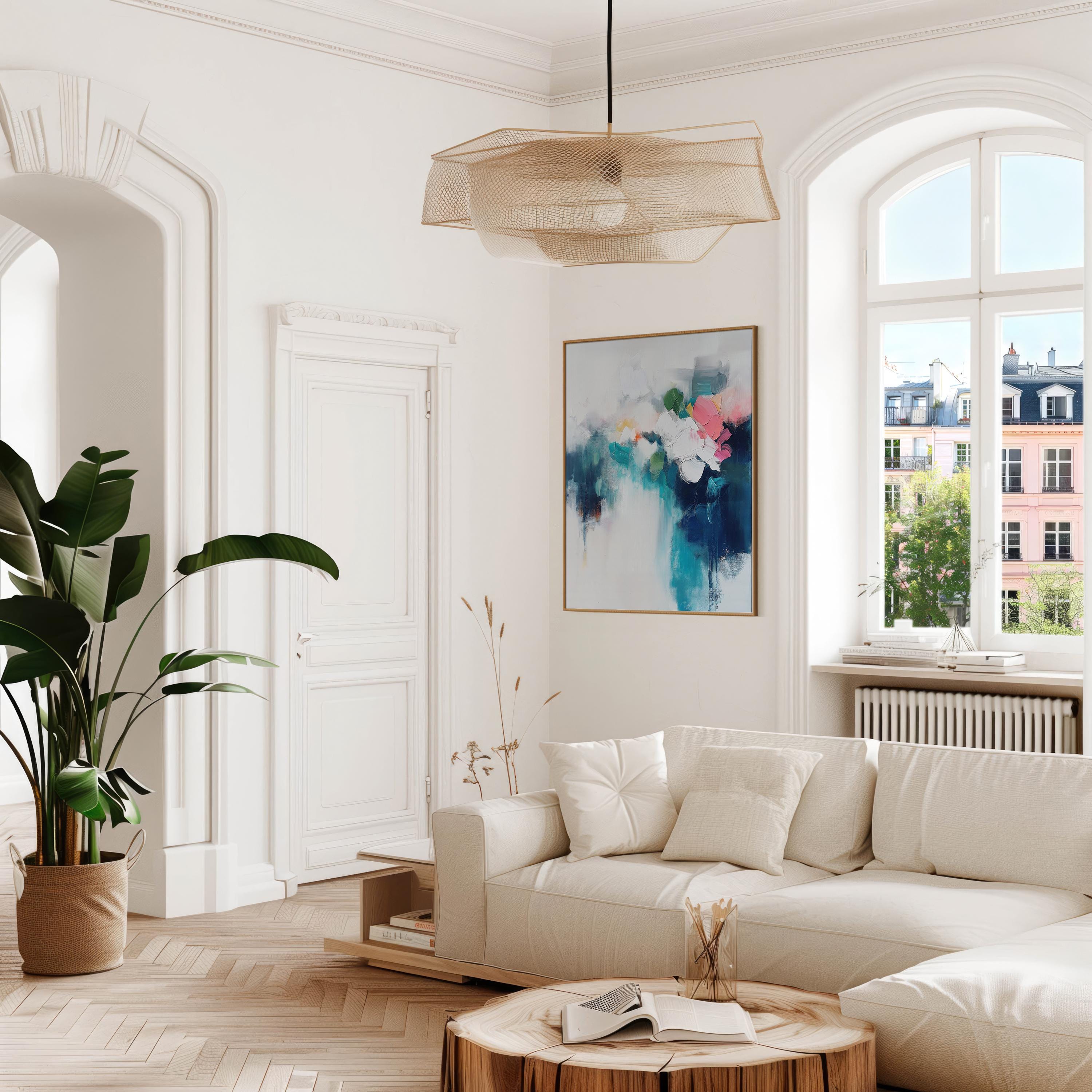 Framed Wall Art | Abstract Painting | Colorful Giclee Canvas Print | Oversized Art Print | Scandinavian Home Decor | 377
