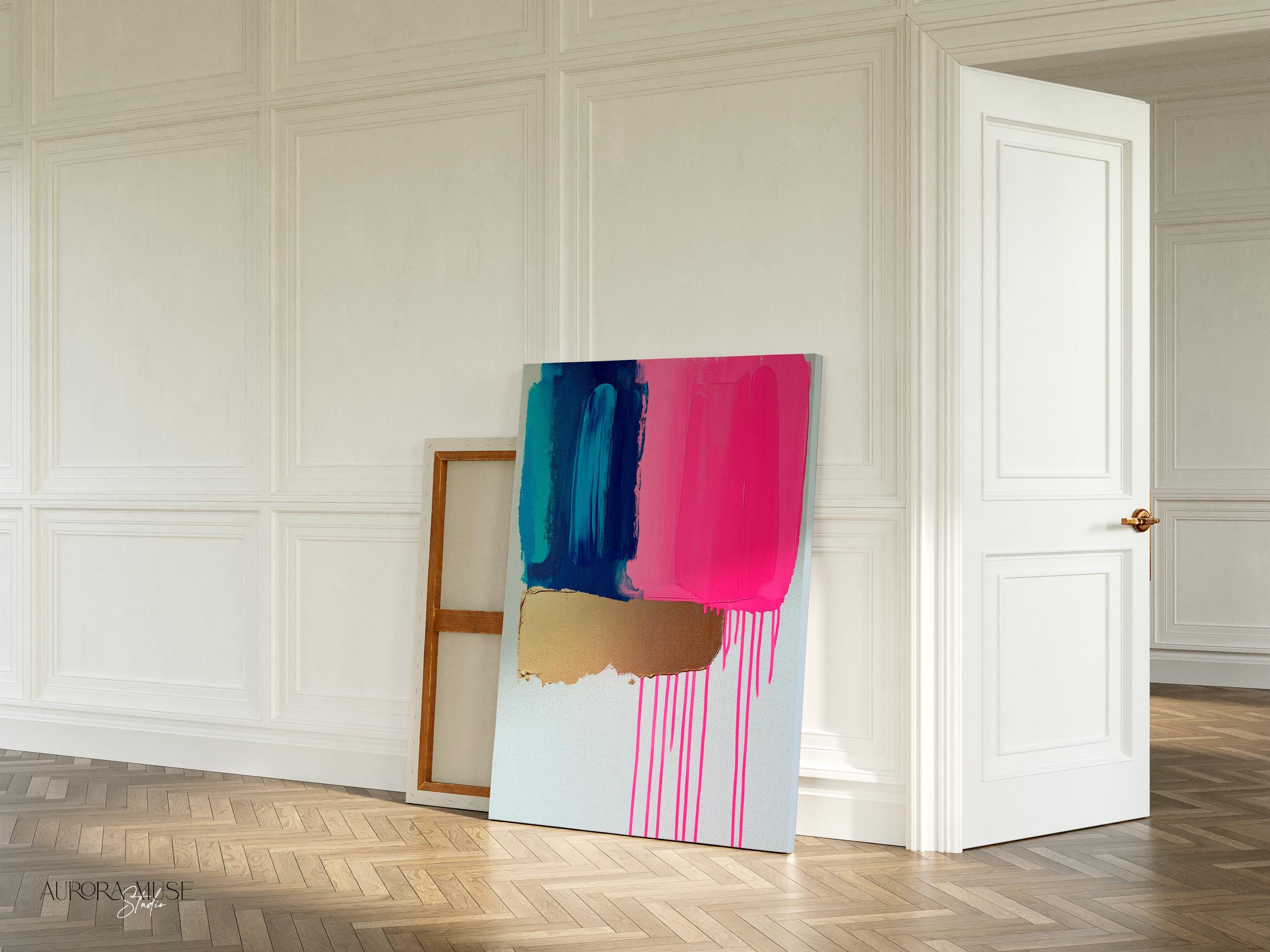 Pink Wall art, colorful abstract painting, large canvas art, modern abstract art, Oversized Art Print, abstract art | Aurora Muse 382