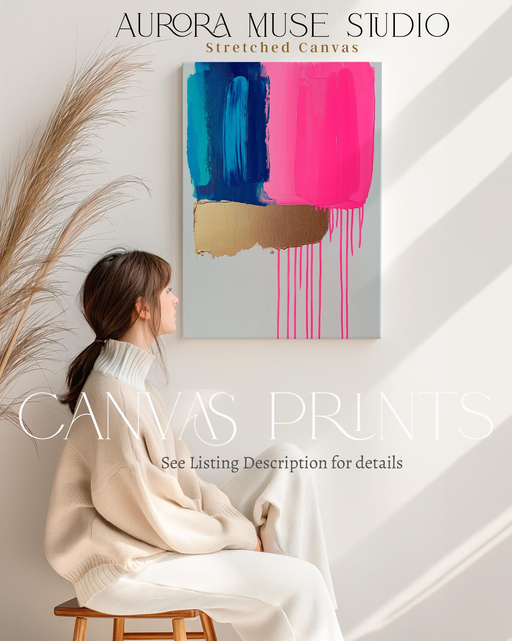 Pink Wall art, colorful abstract painting, large canvas art, modern abstract art, Oversized Art Print, abstract art | Aurora Muse 382