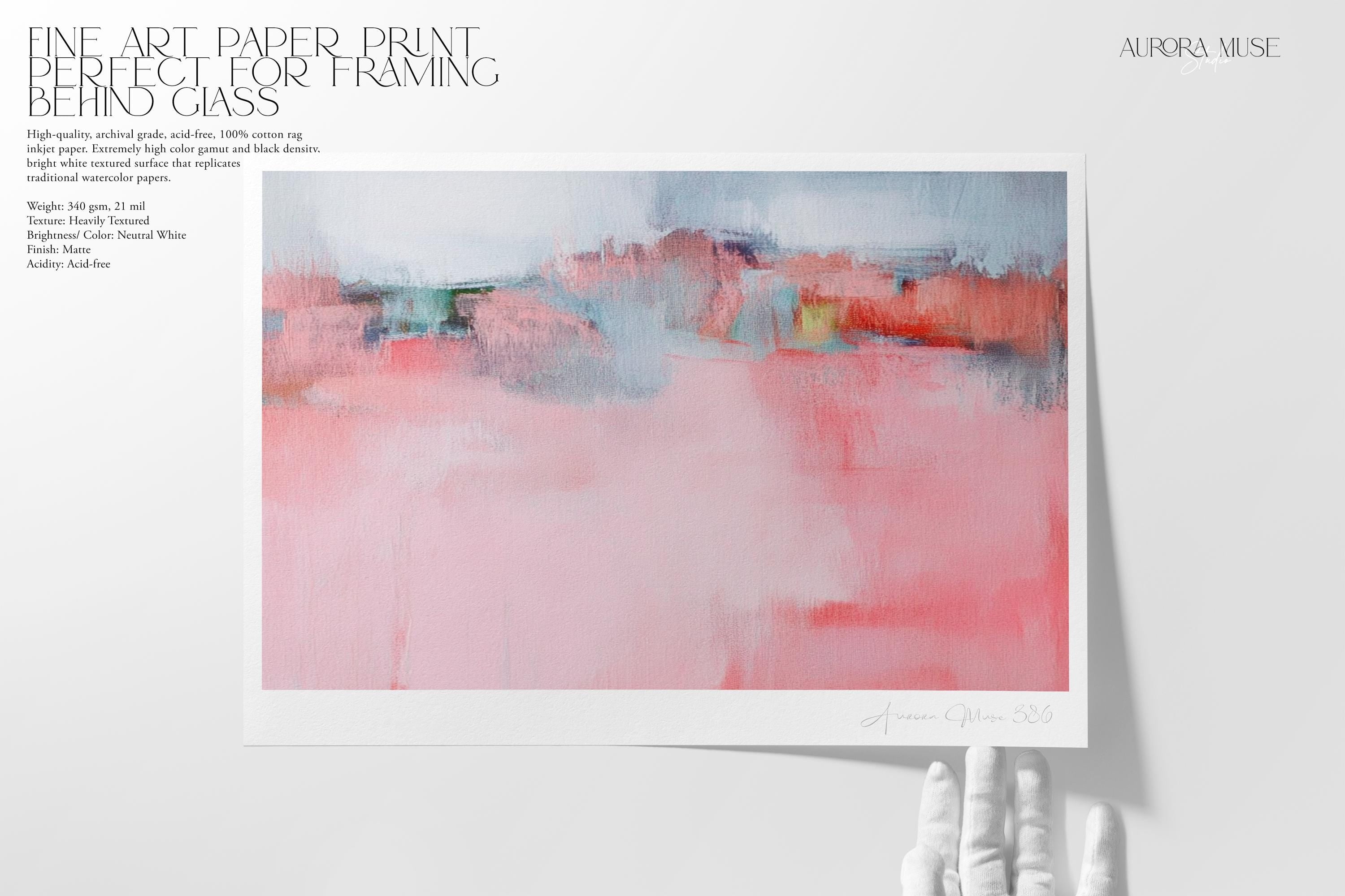Large Framed Wall Art, colorful canvas, large abstract print, pink painting, large art print, home gift, Pink & Sage Green | Aurora Muse 386