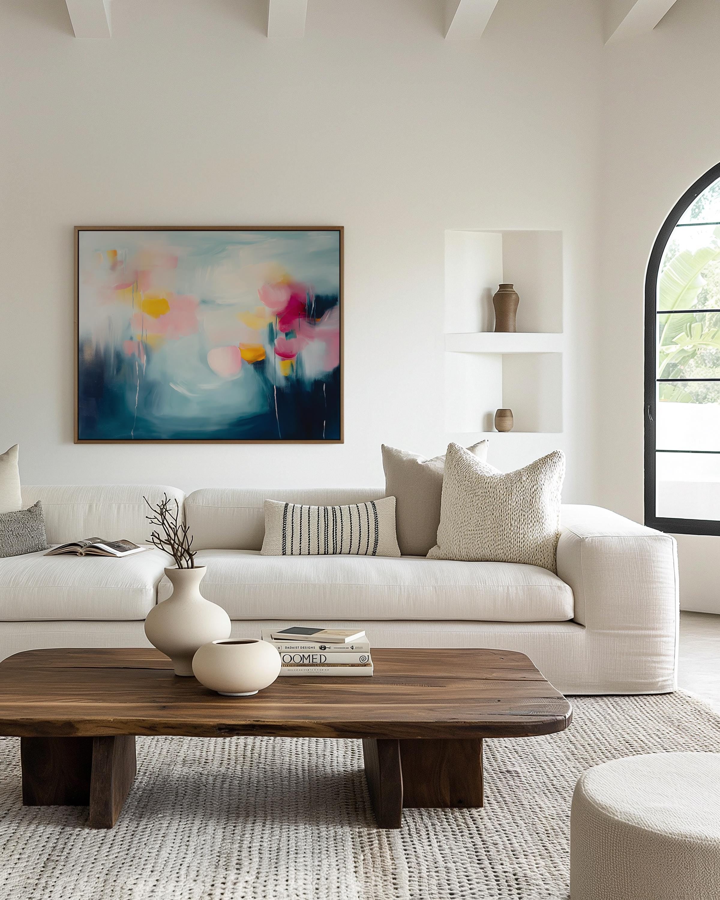 Large Abstract Canvas Print, Colorful Wall Art, Modern Home Decor, Bold Statement Piece, Contemporary Living Room Art | Aurora Muse 394