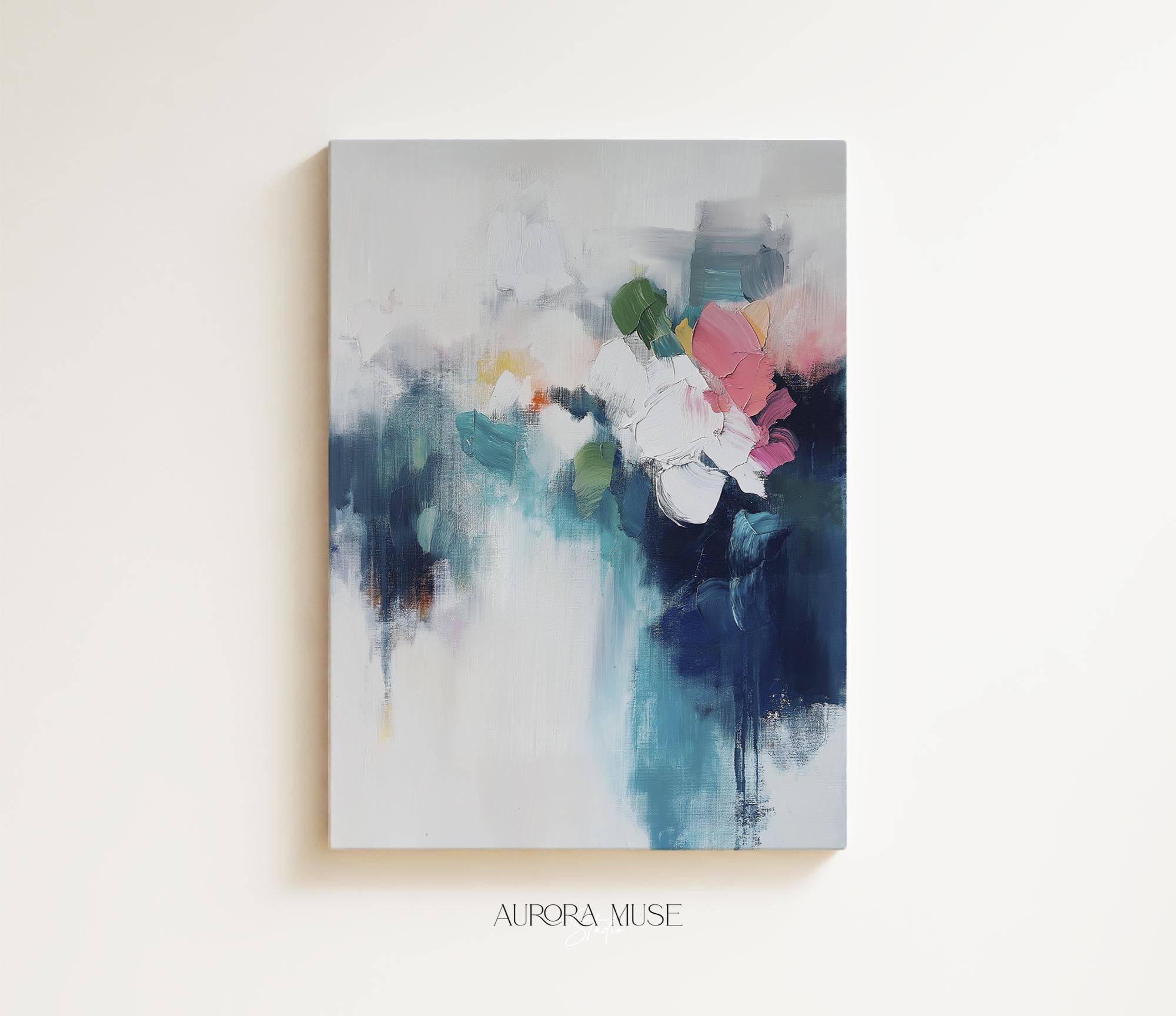 Framed Wall Art | Abstract Painting | Colorful Giclee Canvas Print | Oversized Art Print | Scandinavian Home Decor | 377
