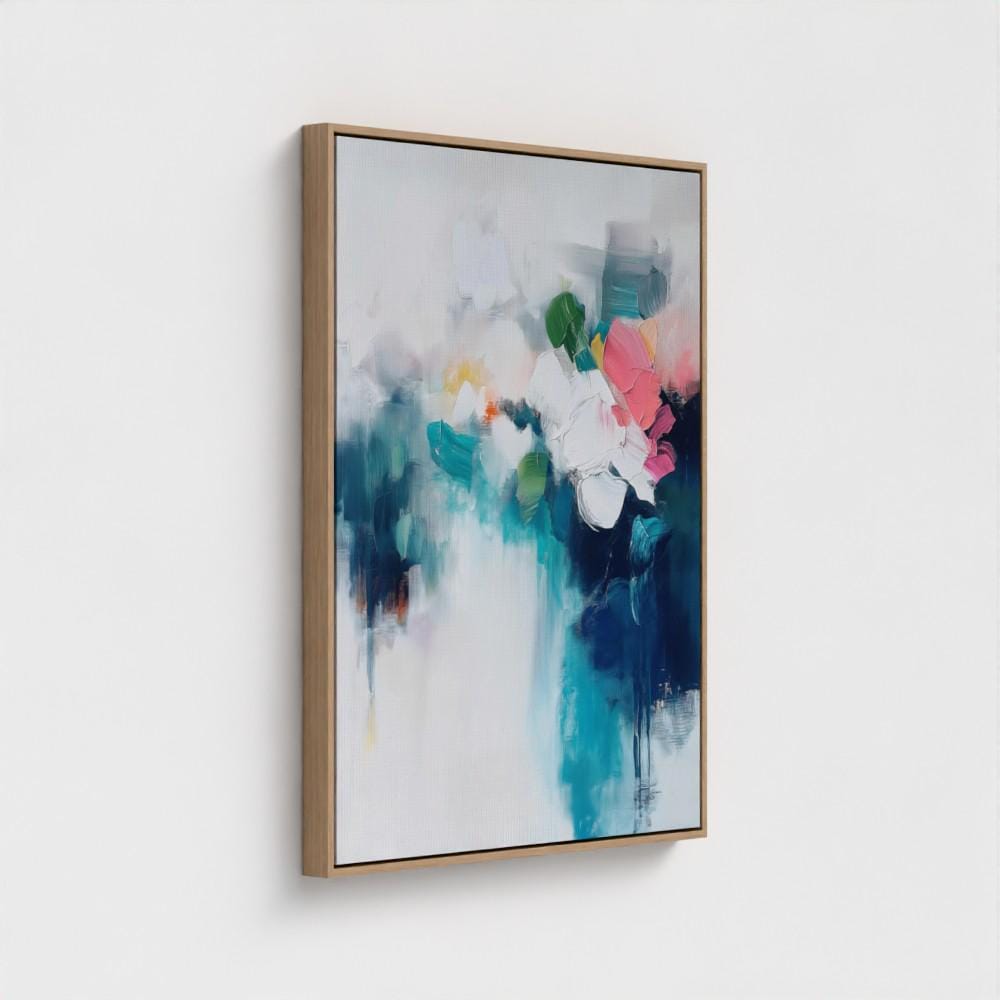 Framed Wall art, Blue colorful abstract painting, large canvas art, modern abstract art, Oversized Art Print, abstract art | Aurora Muse 377