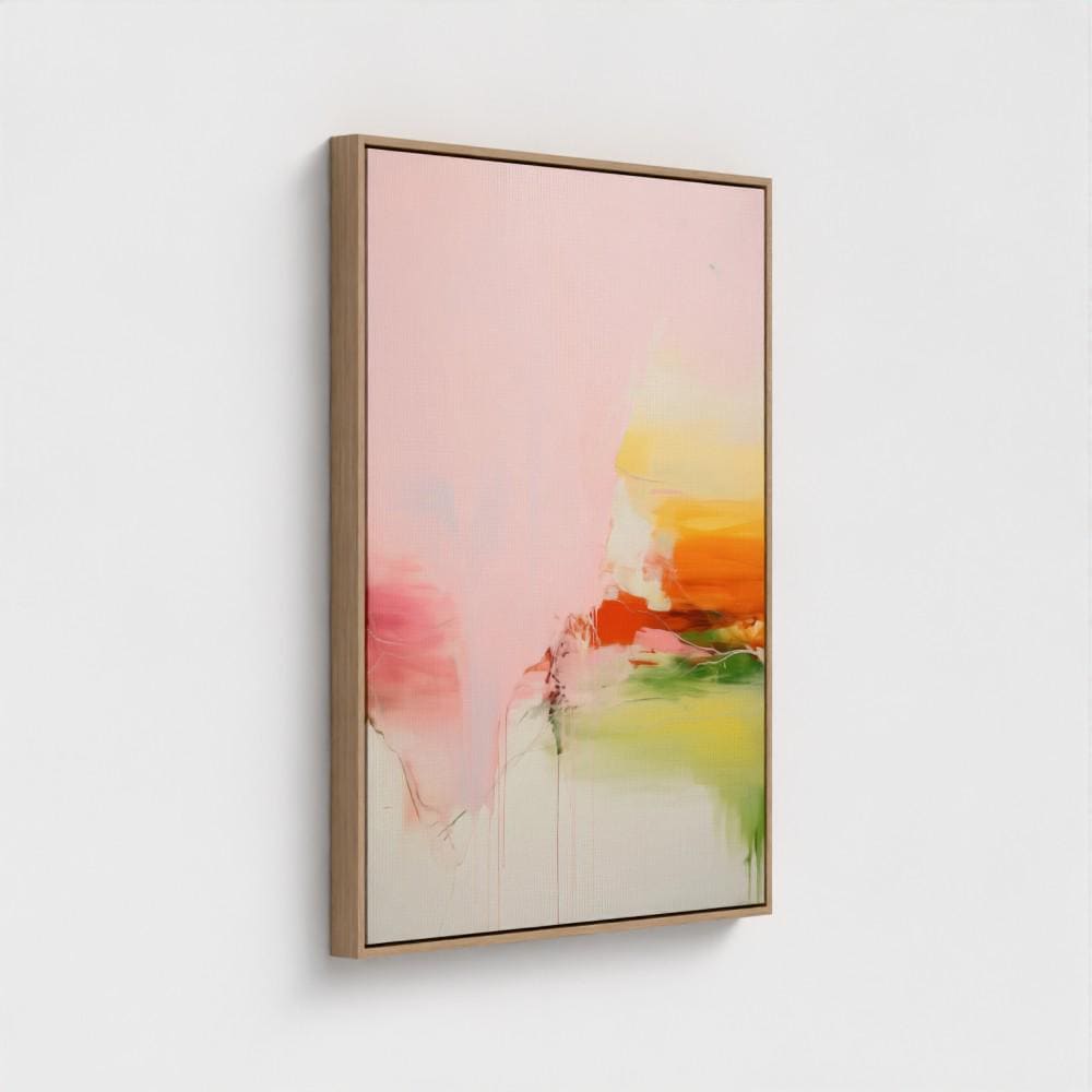 Framed Wall Art | Abstract Painting | Colorful Giclee Canvas Print | Large canvas art |  Modern pink & green Abstract art | 292