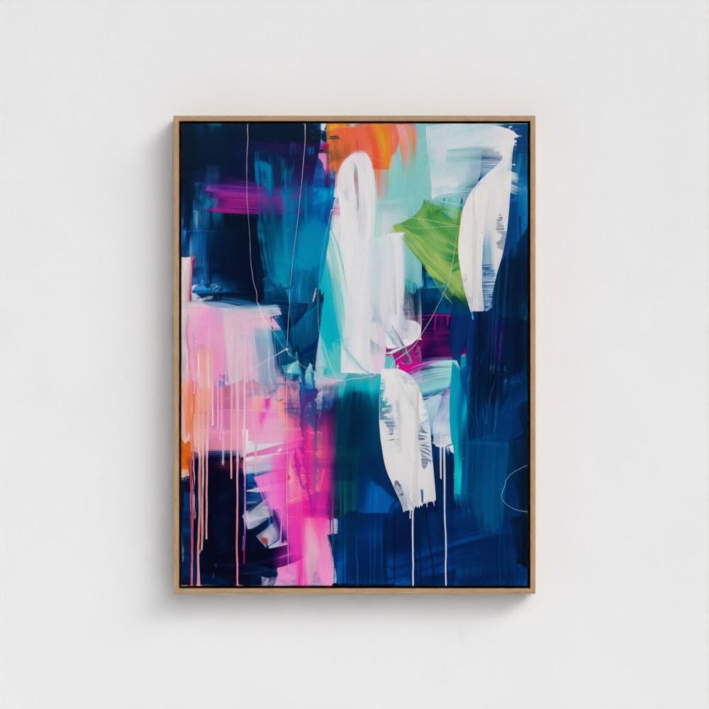 Bright, vivid and colourful abstract print, Funky multicolour abstract art, modern wall art | Aurora Muse 335