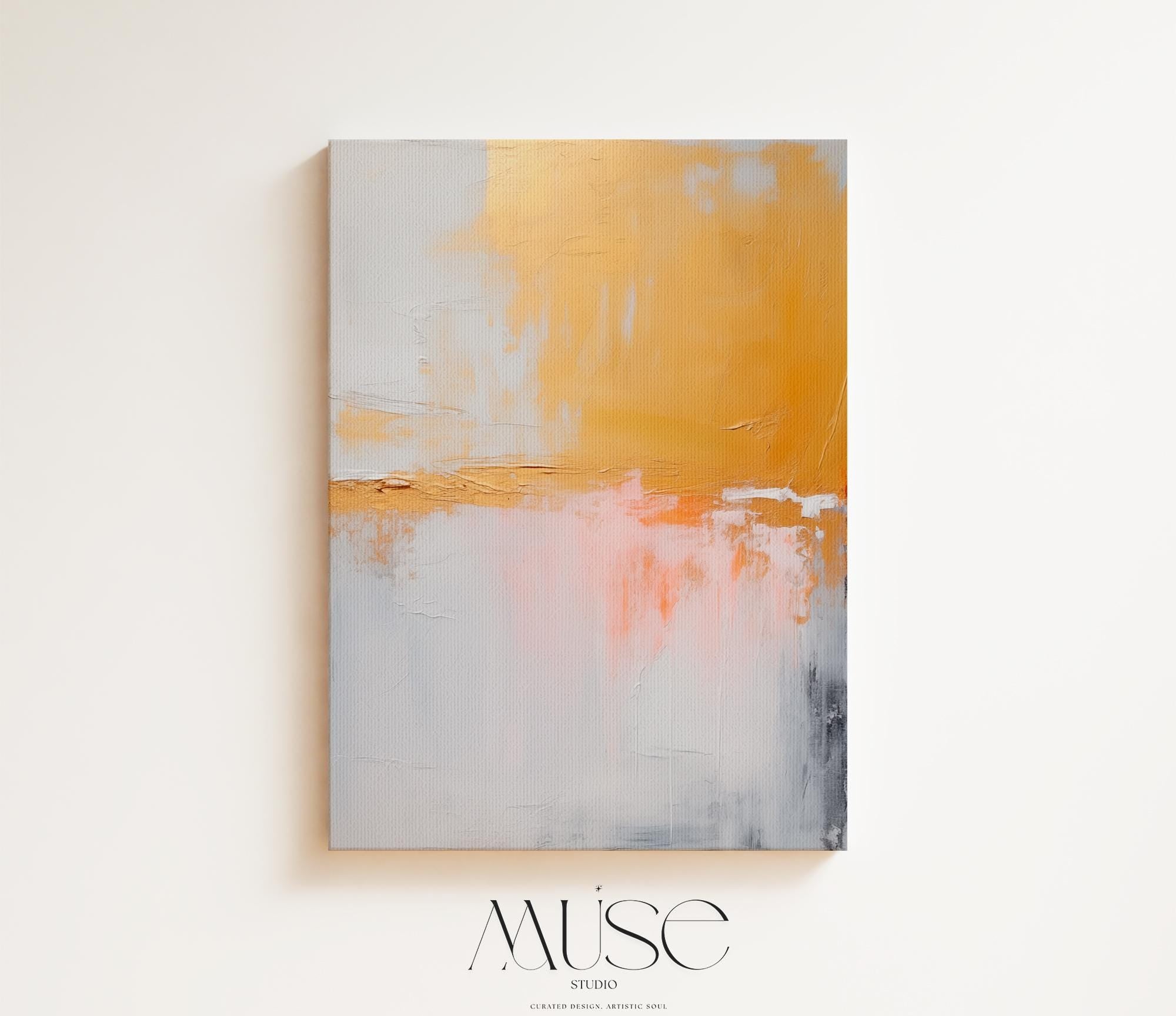 Gold Neutral Abstract Canvas Art Vertical Wall Decor Large Statement Minimalist Decor Scandi Home Styling 209