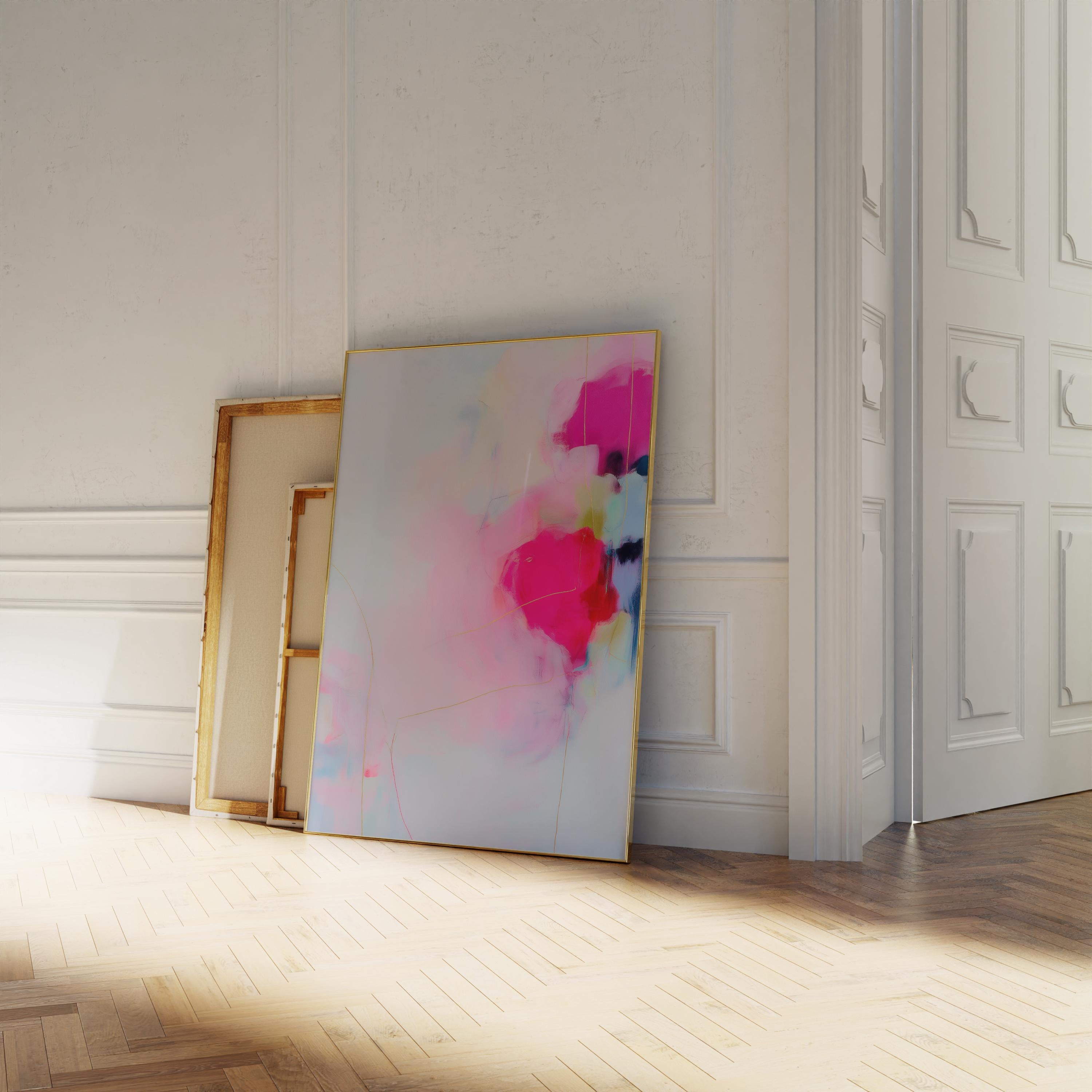 Soft Abstract Wall Art Pink Blush Large Fine Art Print Poster Muted Modern Nature Inspired Calm Neutral Eclectic Home Decor Art 436