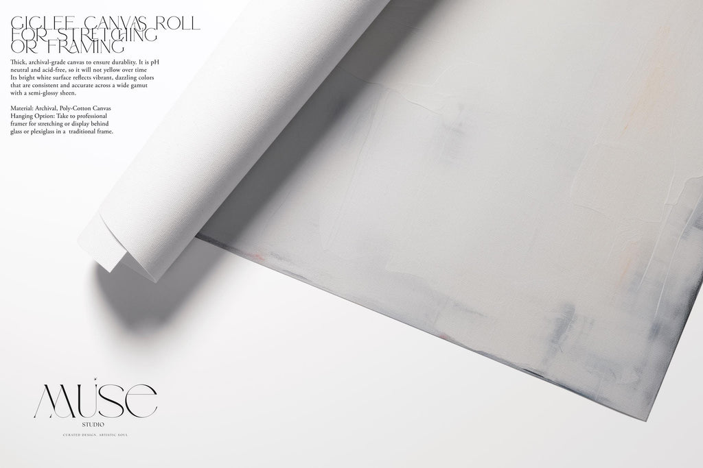 Warm Minimalist Abstract Wall Art Yellow Ochre Creamy White Large Fine Art Print Poster Muted Modern Neutral Living Room Bedroom 357