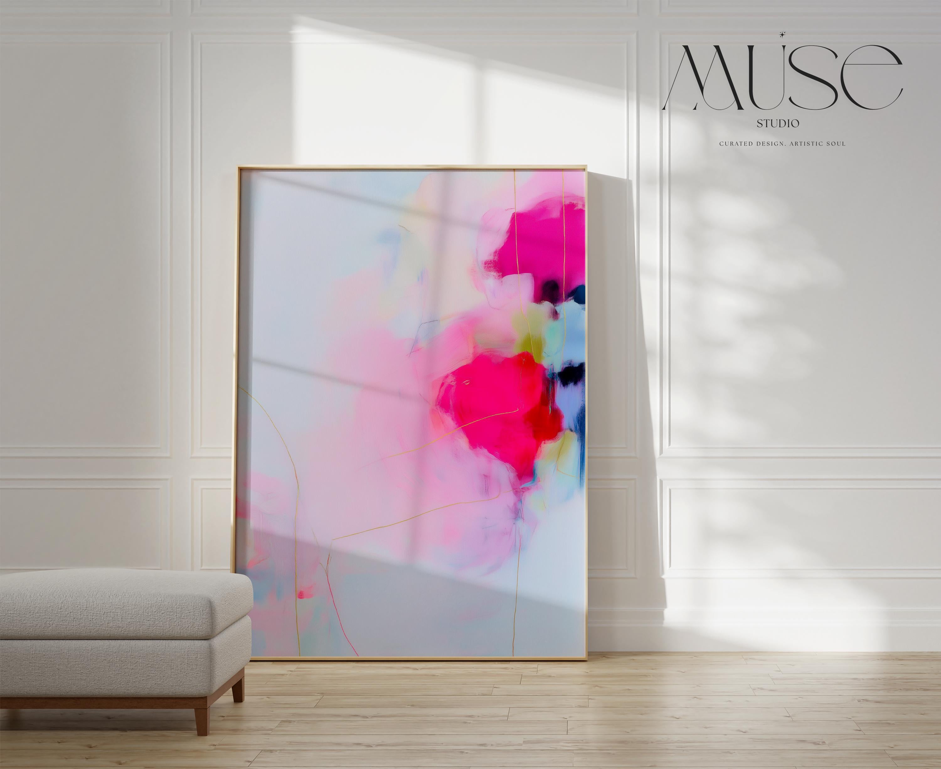 Soft Abstract Wall Art Pink Blush Large Fine Art Print Poster Muted Modern Nature Inspired Calm Neutral Eclectic Home Decor Art 436