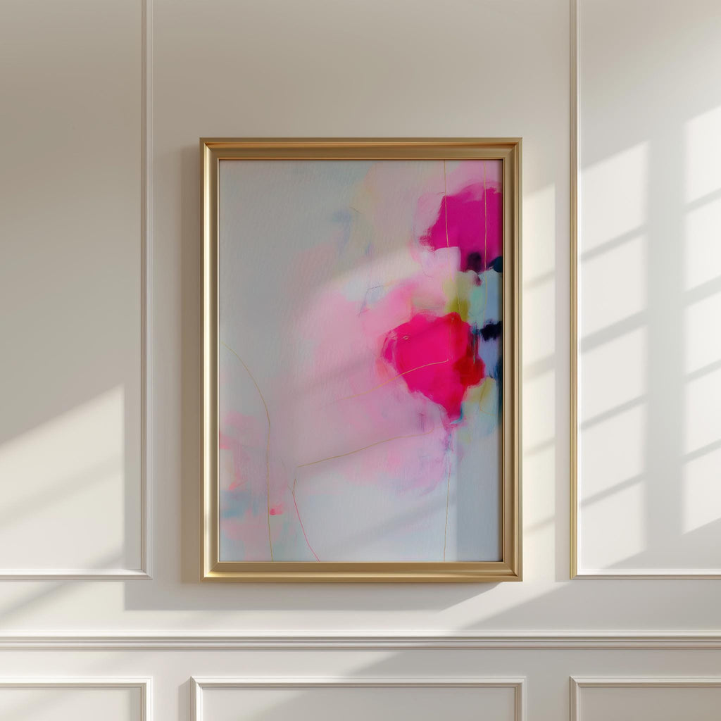 Soft Abstract Wall Art Pink Blush Large Fine Art Print Poster Muted Modern Nature Inspired Calm Neutral Eclectic Home Decor Art 436