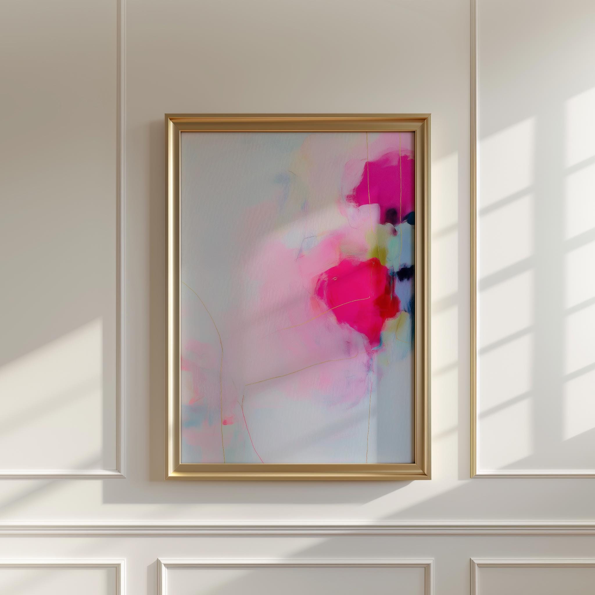 Soft Abstract Wall Art Pink Blush Large Fine Art Print Poster Muted Modern Nature Inspired Calm Neutral Eclectic Home Decor Art 436