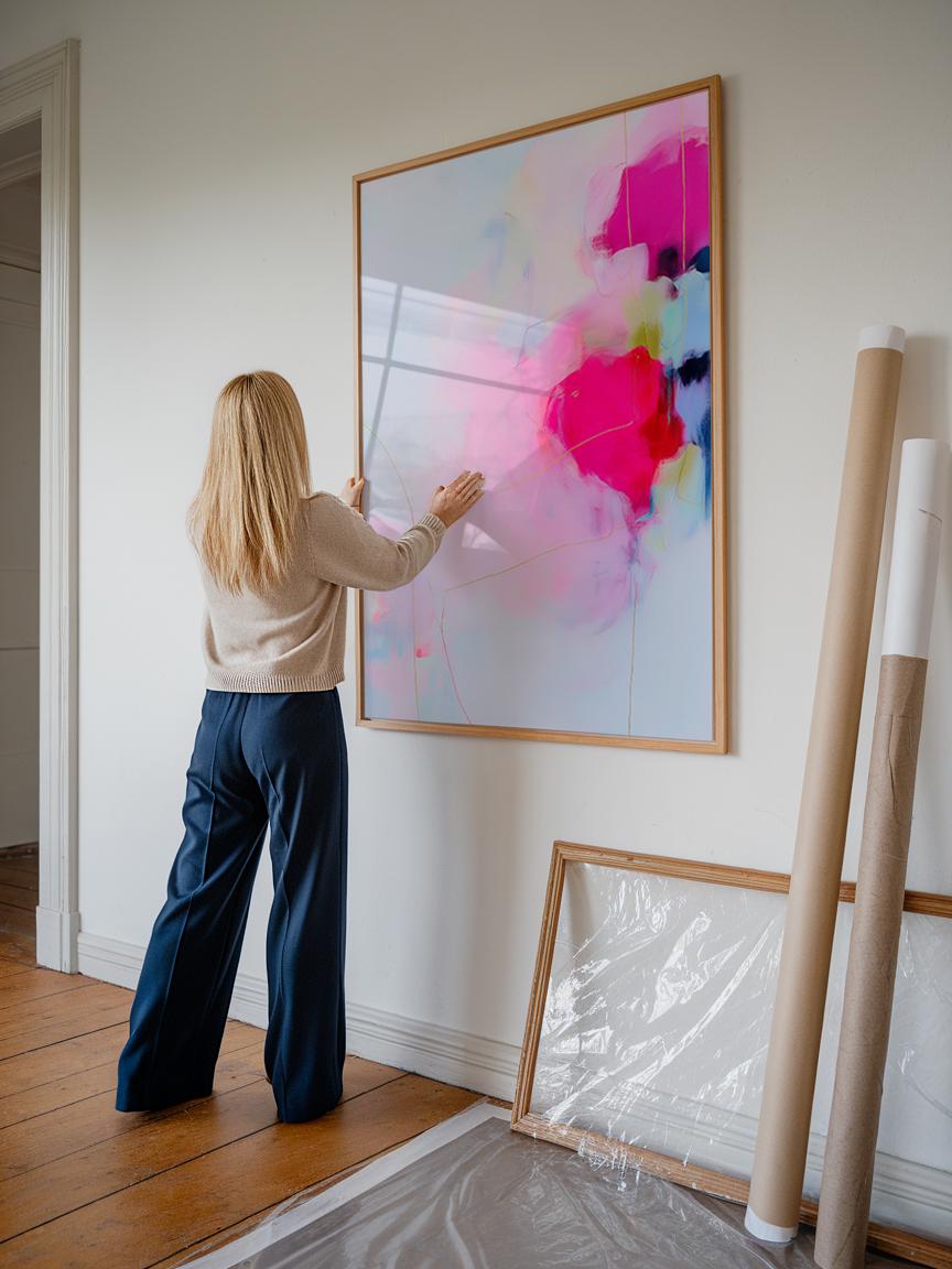 Soft Abstract Wall Art Pink Blush Large Fine Art Print Poster Muted Modern Nature Inspired Calm Neutral Eclectic Home Decor Art 436