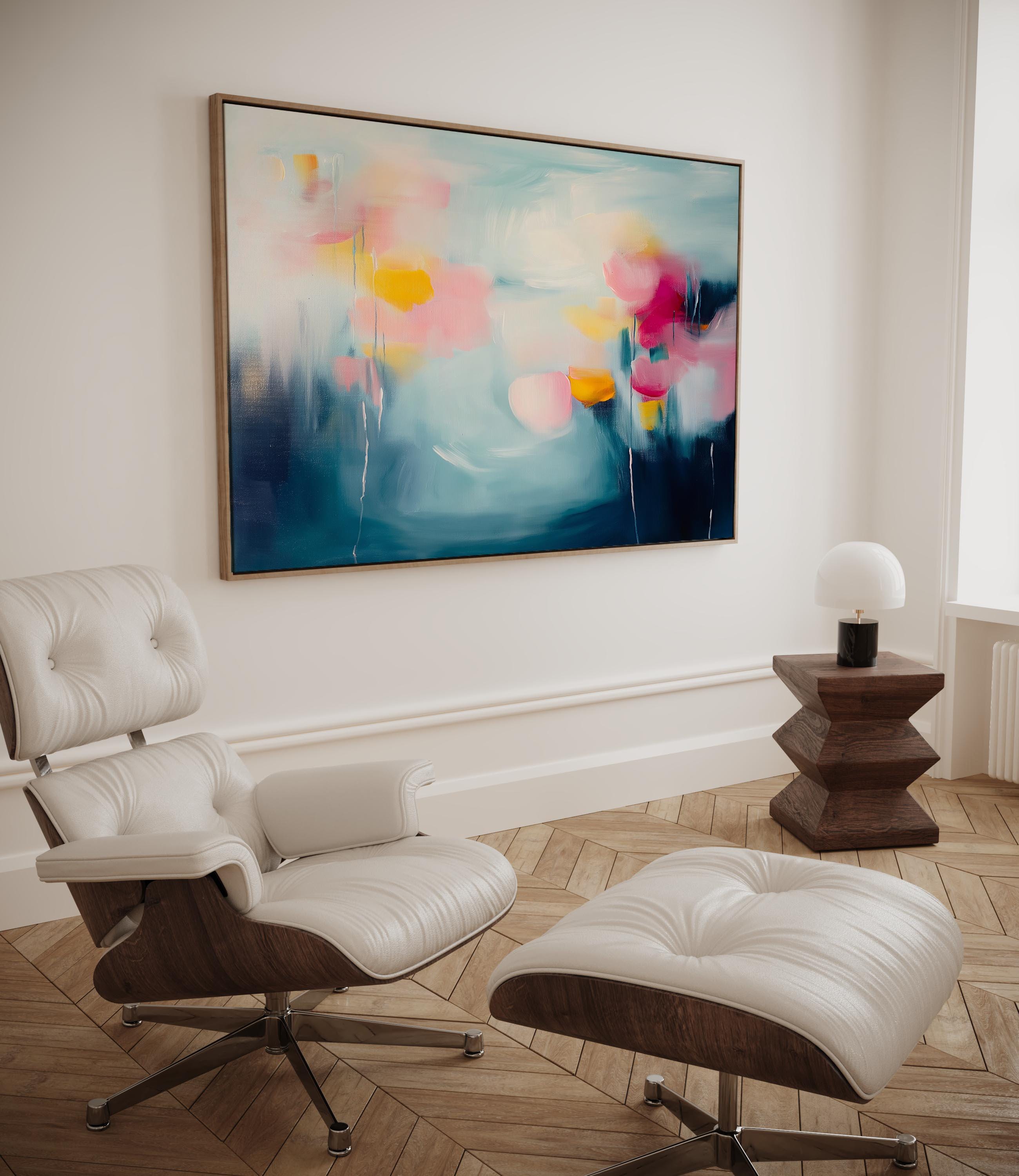 Large Abstract Canvas Print, Colorful Wall Art, Modern Home Decor, Bold Statement Piece, Contemporary Living Room Art | Aurora Muse 394