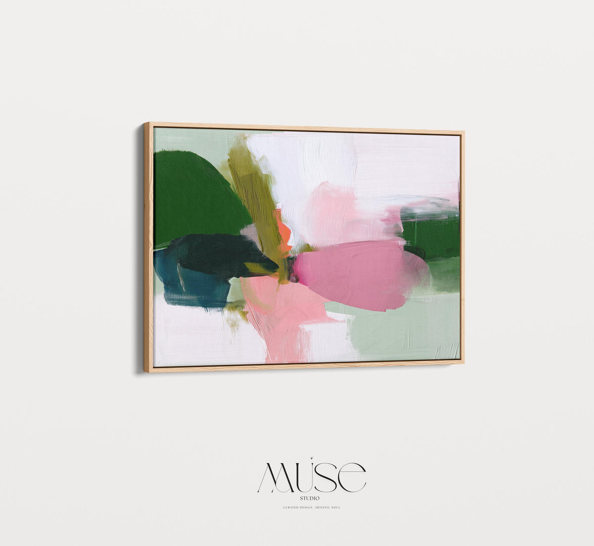 Large Abstract Canvas Art Green Pink White Bold Color Pop Framed Painting Dopamine Decor Modern Home Living Room Bedroom Accent 430 wall art prints, living room decor, abstract painting, abstract art, modern wall art, modern art, living room art, abstract wall art, canvas wall art, wall art, abstract print, colorful wall art