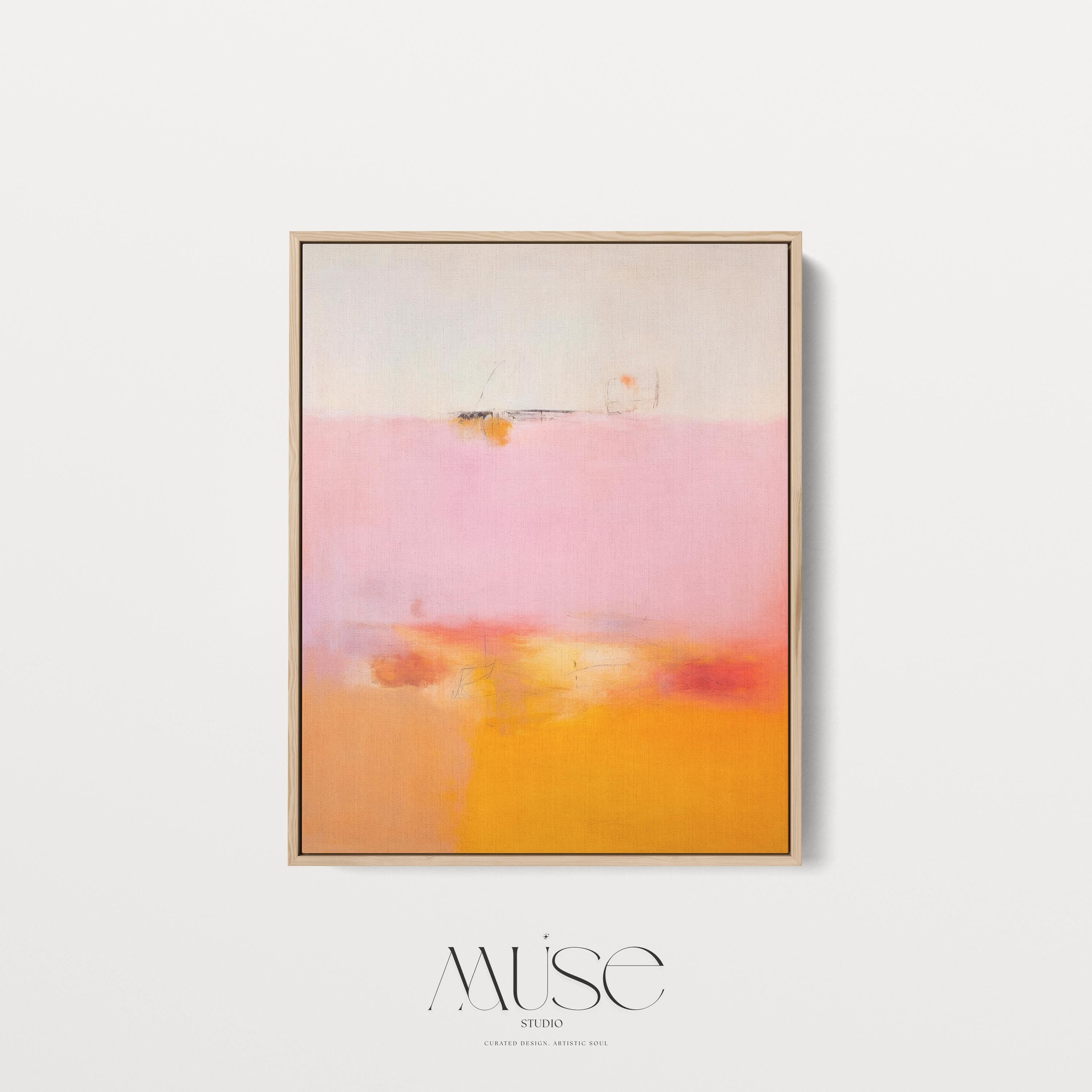 Wall art, abstract painting, large canvas art, giclee print, modern abstract art, art print, pink orange abstract art | Aurora Muse 068