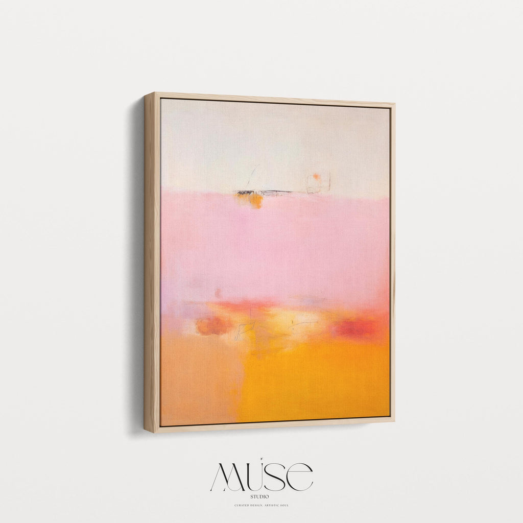 Wall art, abstract painting, large canvas art, giclee print, modern abstract art, art print, pink orange abstract art | Aurora Muse 068