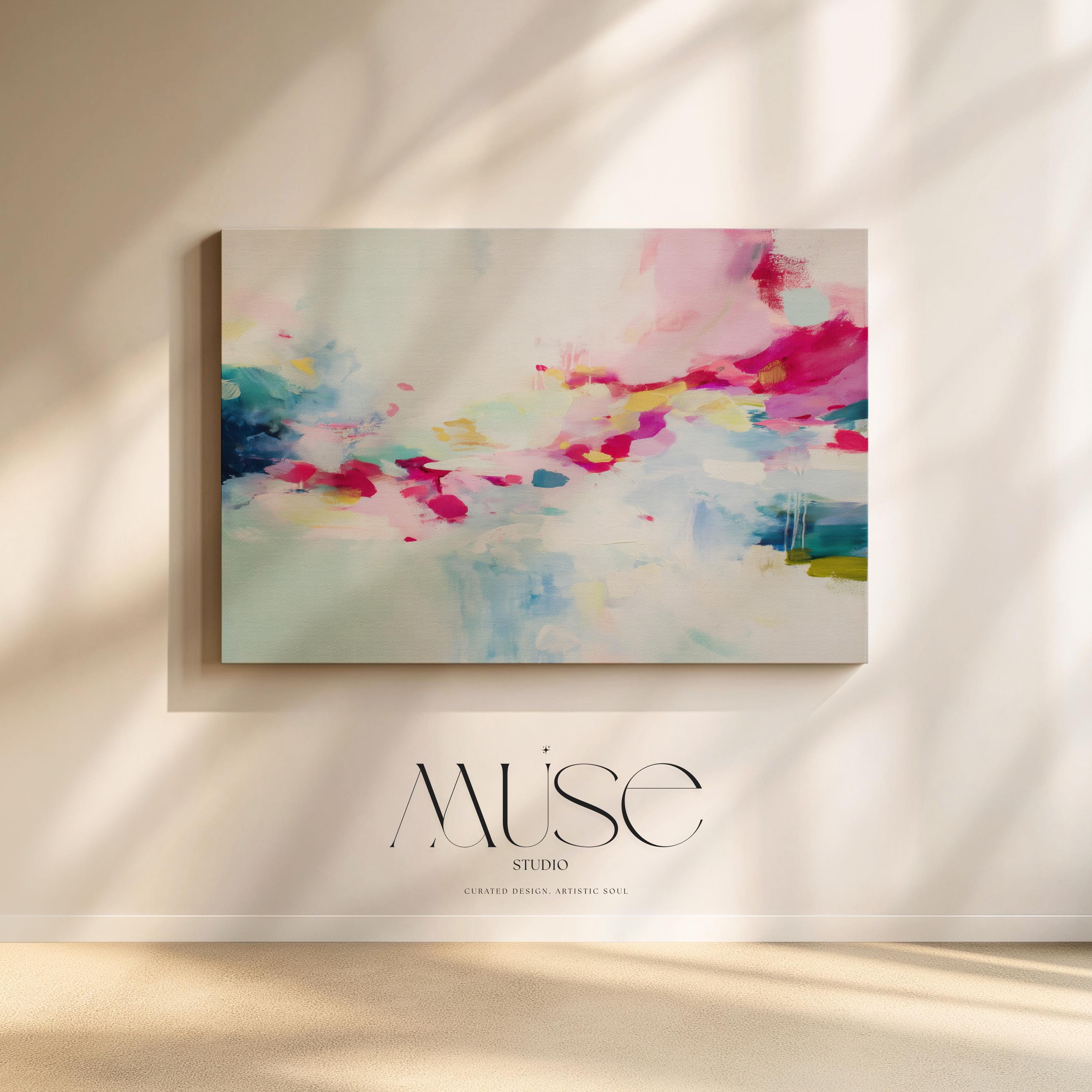 Wall art, abstract painting, large canvas art, giclee print, modern abstract art, art print, Pastel abstract art | Aurora Muse 317