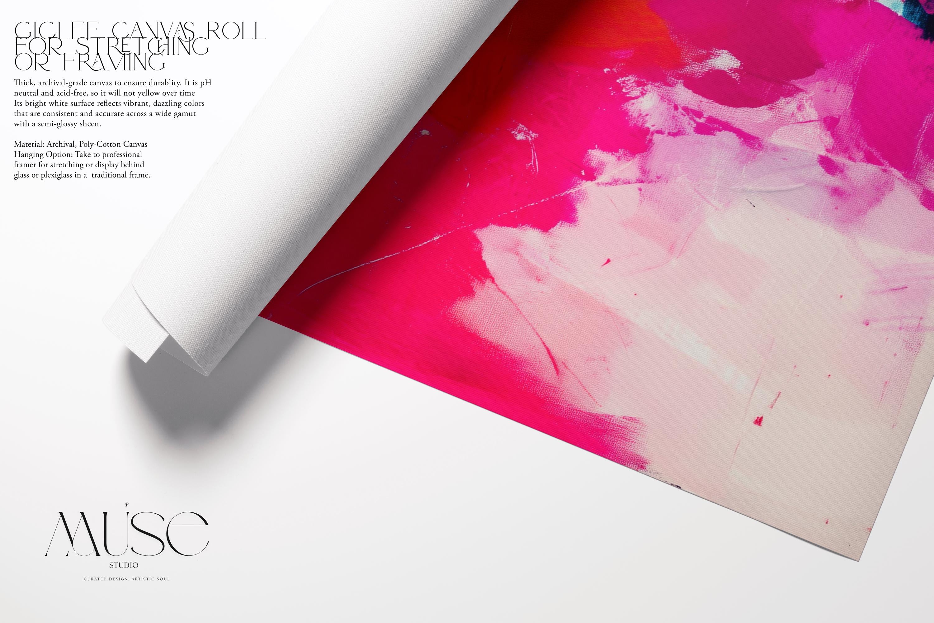 Hot Pink Abstract Poster Print Bold Modern Wall Art with Navy and Orange for Office Living Room or Dorm Dopamine Decor Statement 445 Giclée Rolled Canvas Art Abstract decor art printed as a giclée on rolled canvas, ideal for framing and custom wall decor. Bold and colorful wall art designed for modern interiors, home styling, and office decor. Large statement prints bring vibrant energy to curated spaces. Muse Studio Decor Art.