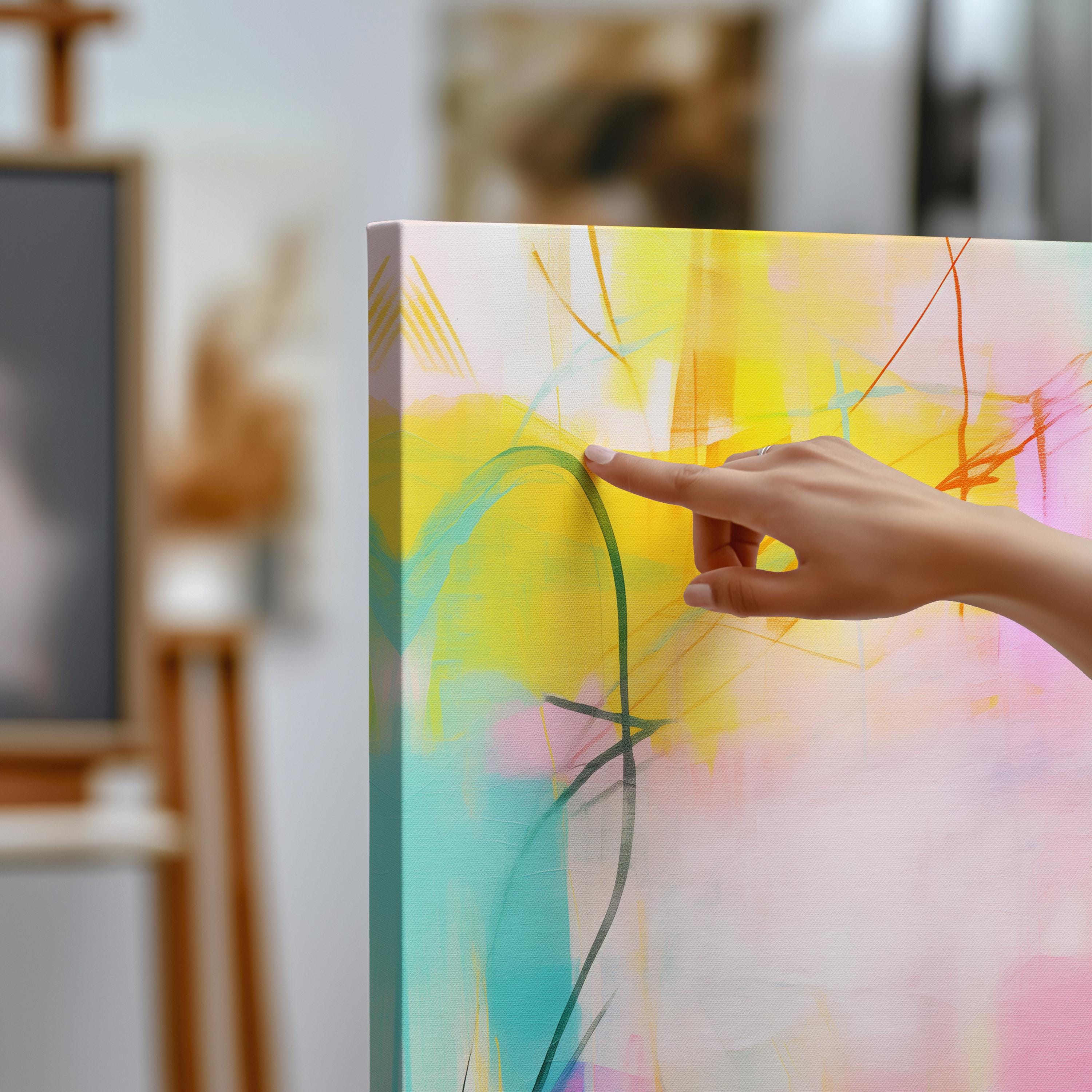 Colorful Abstract Canvas Art · Kids Room Nursery Office Wall Decor · Muse Studio · Aurora Muse 003