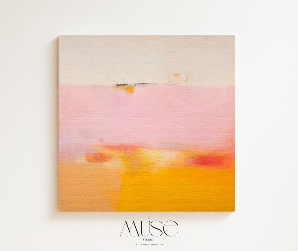Mid Century Modern Art, Colorful Minimalist Wall Art,  Unique Abstract Art Prints, Large Canvas Wall Art, Aurora Muse 068