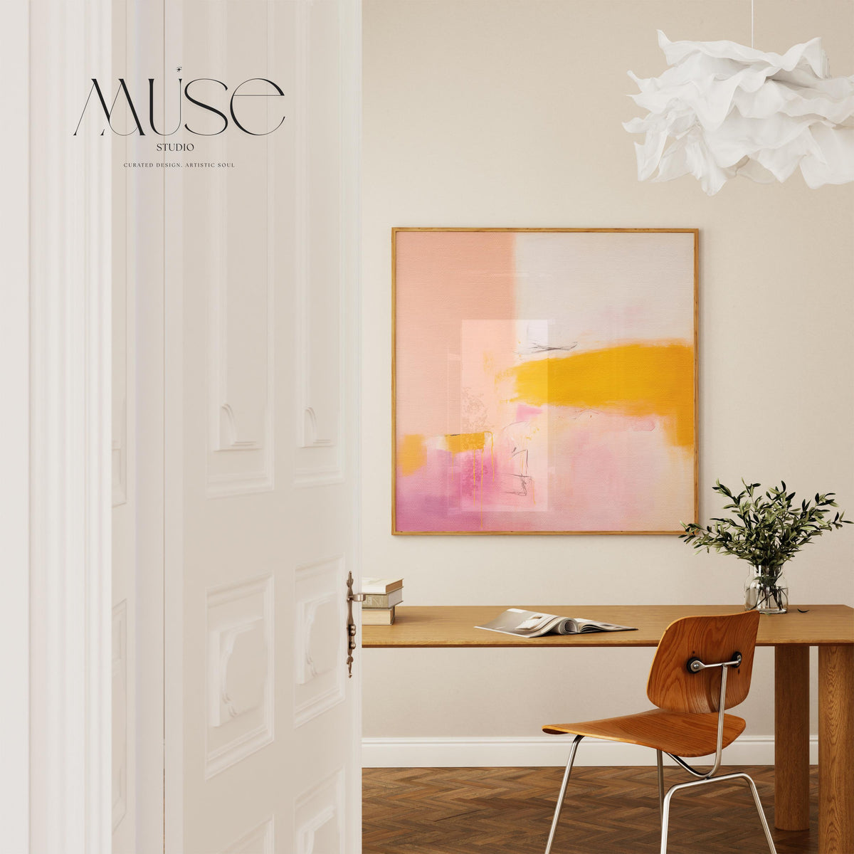 Mid Century Modern Art, Colorful Minimalist Wall Art, Unique Abstract Art Prints, Large Canvas Wall Art | Aurora Muse 069