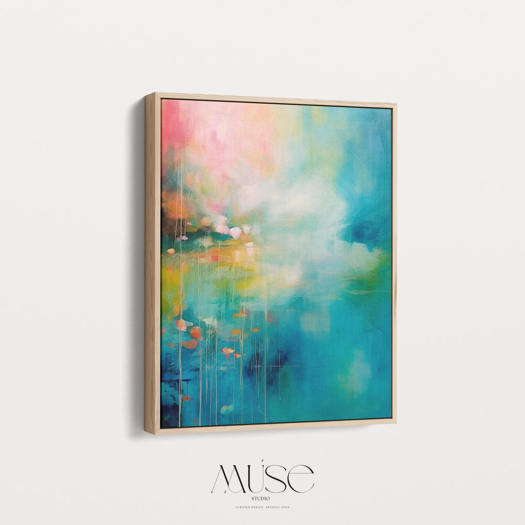 Framed Canvas Art Colorful abstract wall art on framed canvas, perfect for bold decor art and modern wall decor. Large statement piece with expressive brushstrokes and rich textures. Ready-to-hang giclée canvas designed to energize living rooms, offices, bedrooms and curated interiors. Muse Studio Decor Art.