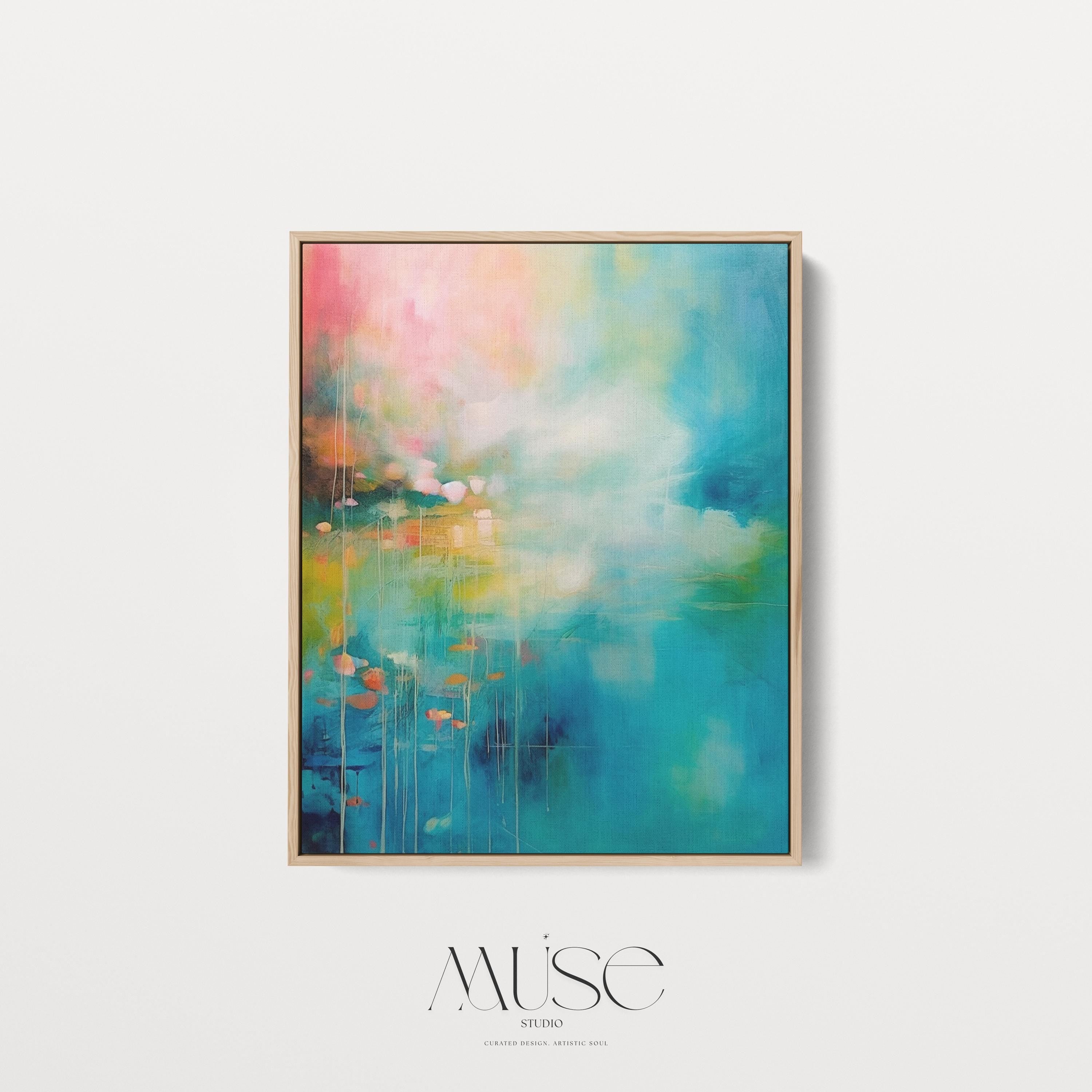 Framed Canvas Art Colorful abstract wall art on framed canvas, perfect for bold decor art and modern wall decor. Large statement piece with expressive brushstrokes and rich textures. Ready-to-hang giclée canvas designed to energize living rooms, offices, bedrooms and curated interiors. Muse Studio Decor Art.