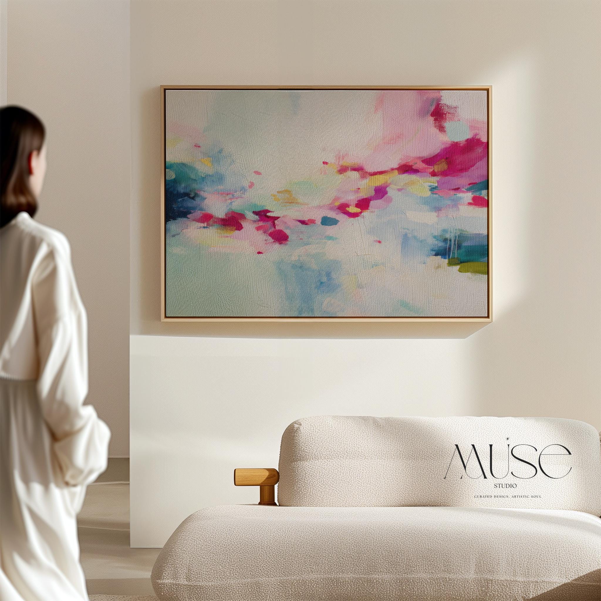 Wall art, abstract painting, large canvas art, giclee print, modern abstract art, art print, Pastel abstract art | Aurora Muse 317