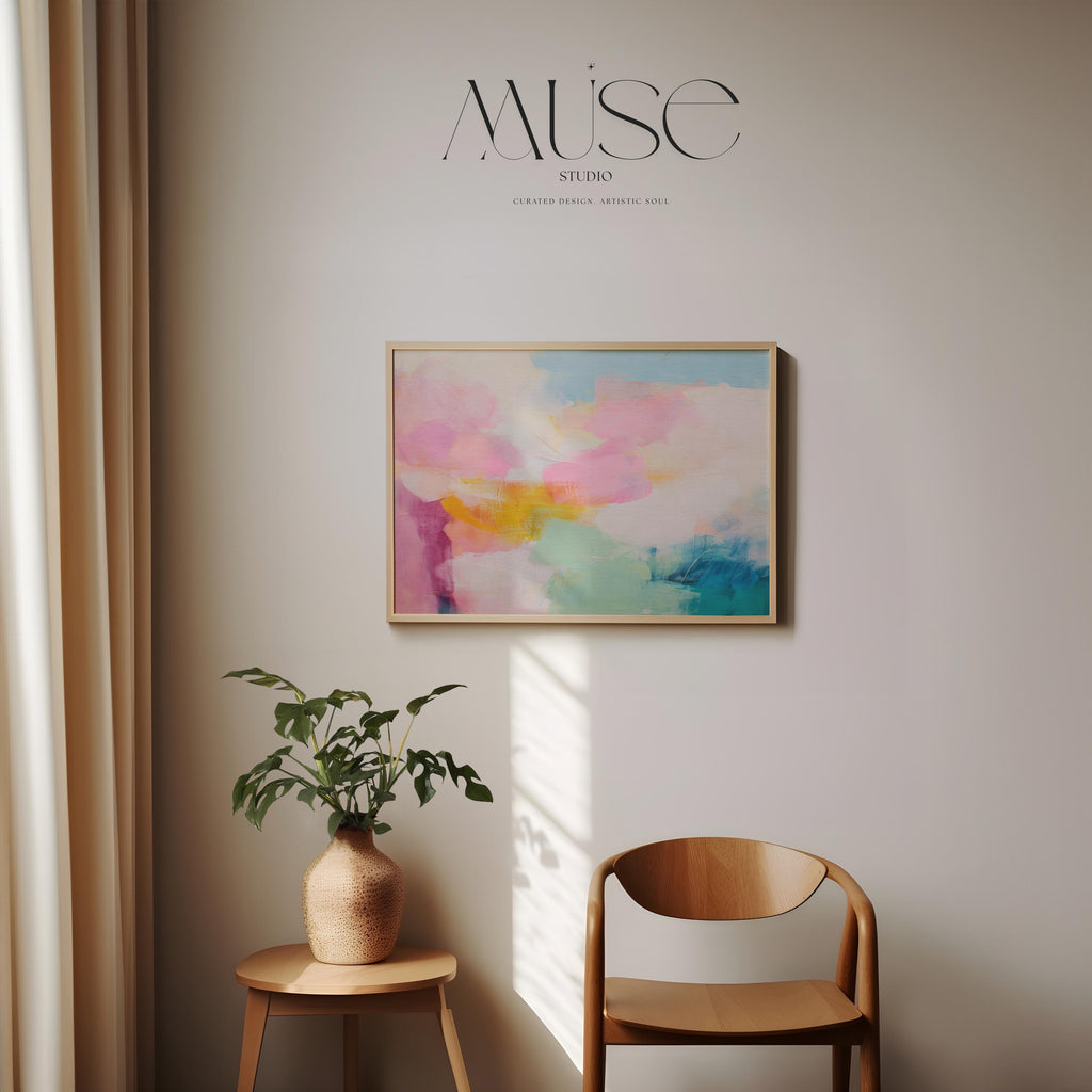 Large Abstract painting, colorful canvas, large abstract print, horizontal painting, canvas painting, large art print | Aurora Muse 288