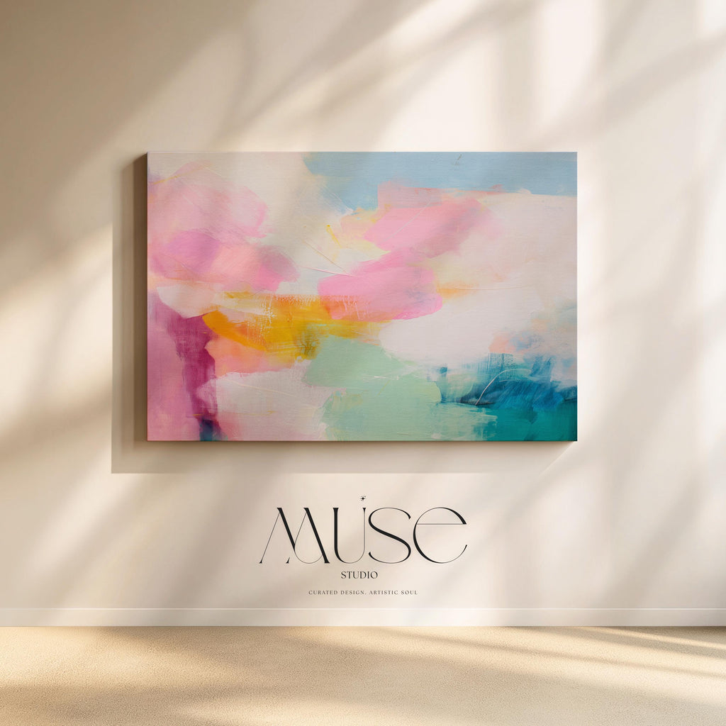 Large Abstract painting, colorful canvas, large abstract print, horizontal painting, canvas painting, large art print | Aurora Muse 288