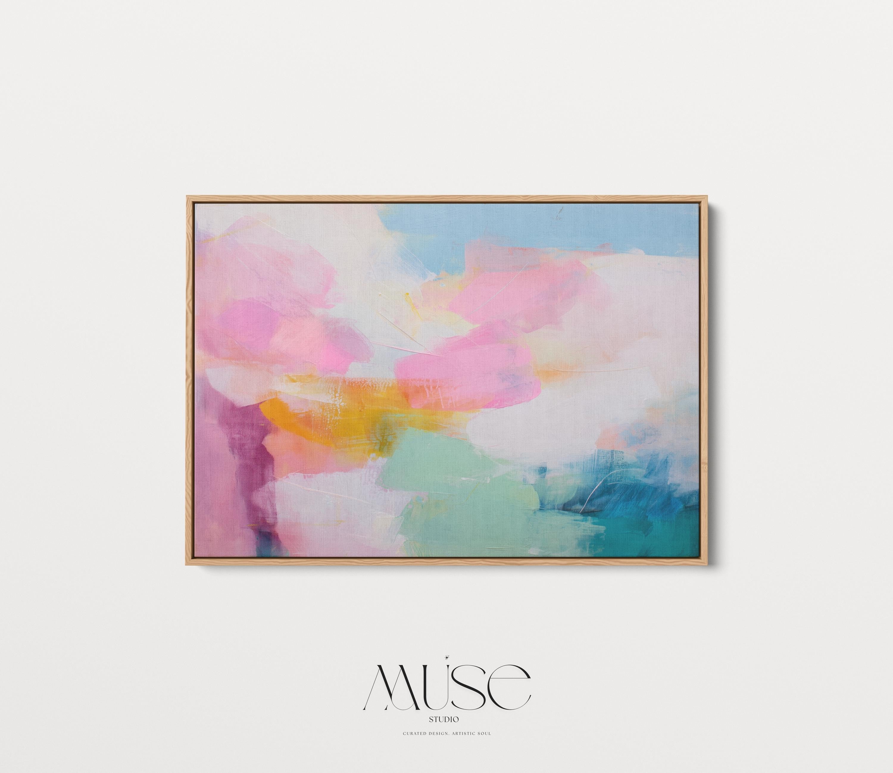 Large Abstract painting, colorful canvas, large abstract print, horizontal painting, canvas painting, large art print | Aurora Muse 288