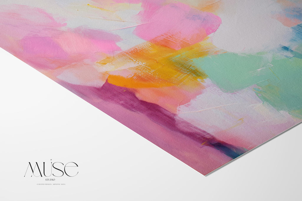 Large Abstract painting, colorful canvas, large abstract print, horizontal painting, canvas painting, large art print | Aurora Muse 288