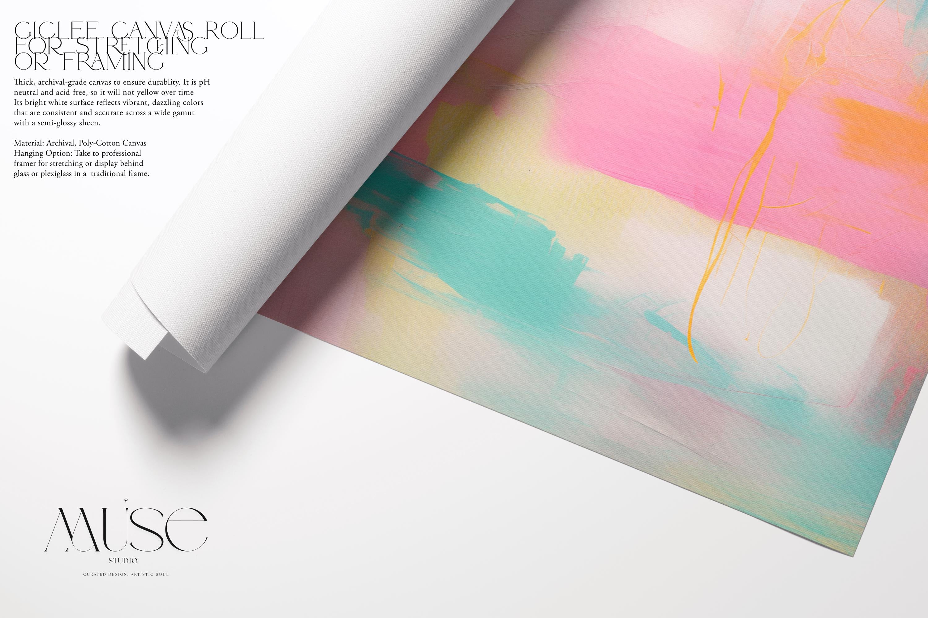 Colorful Abstract Canvas Art · Kids Room Nursery Office Wall Decor · Muse Studio · Aurora Muse 003