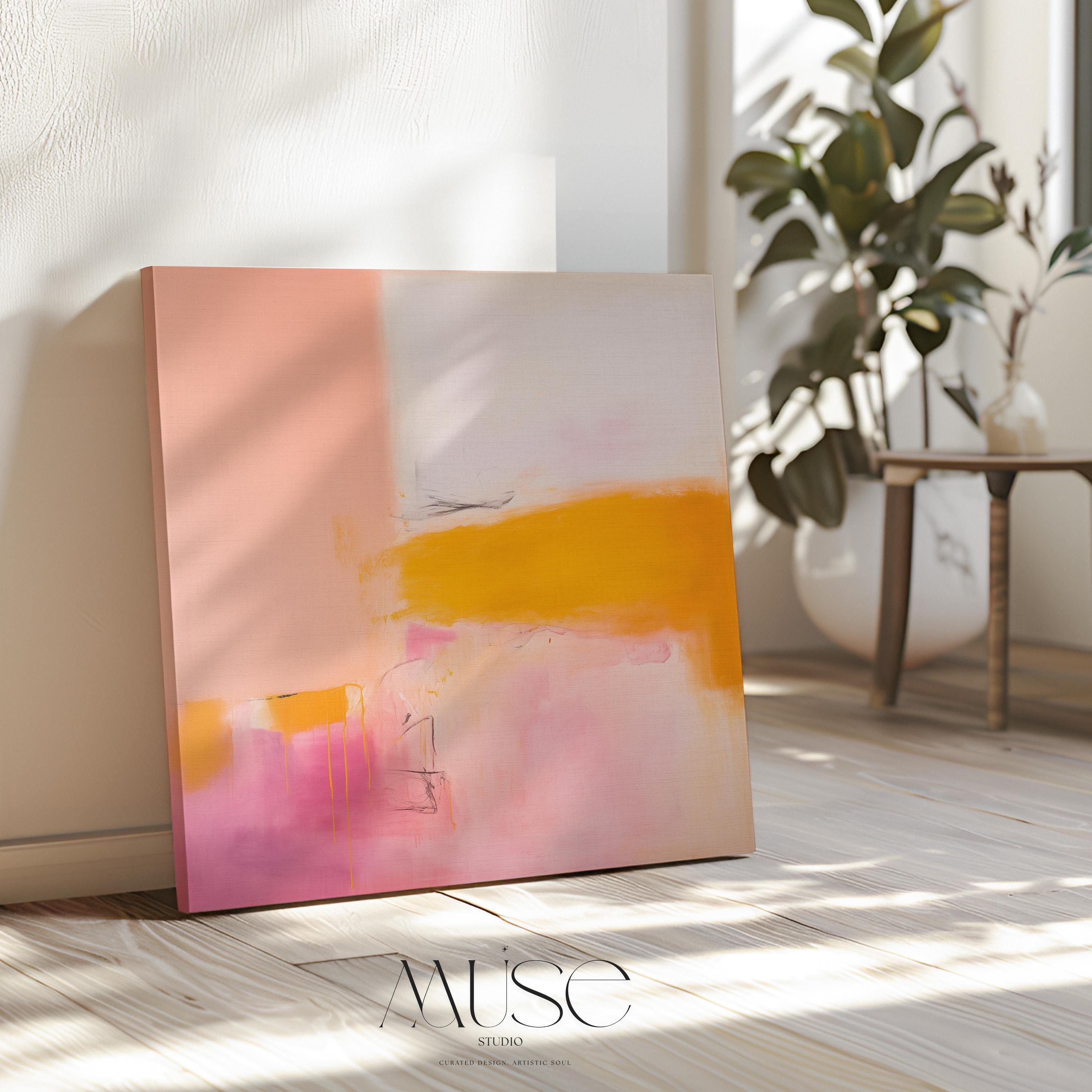 Mid Century Modern Art, Colorful Minimalist Wall Art, Unique Abstract Art Prints, Large Canvas Wall Art | Aurora Muse 069